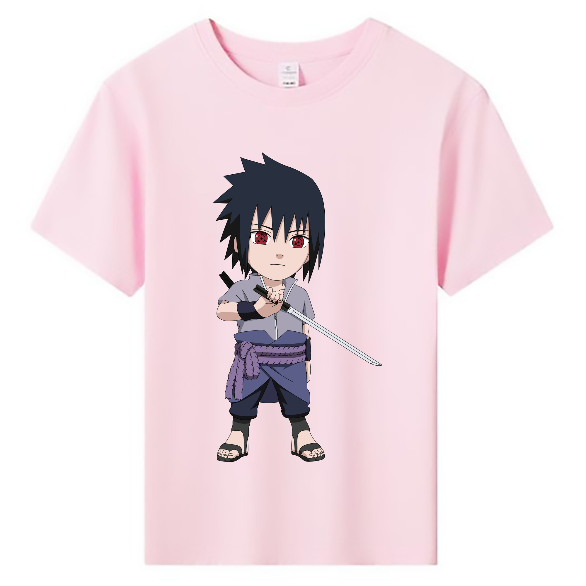 （画像用） NARUTO -ナルト- うちは サスケ Uchiha Sasuke 綿100％キッズTシャツ（フロントプリント）