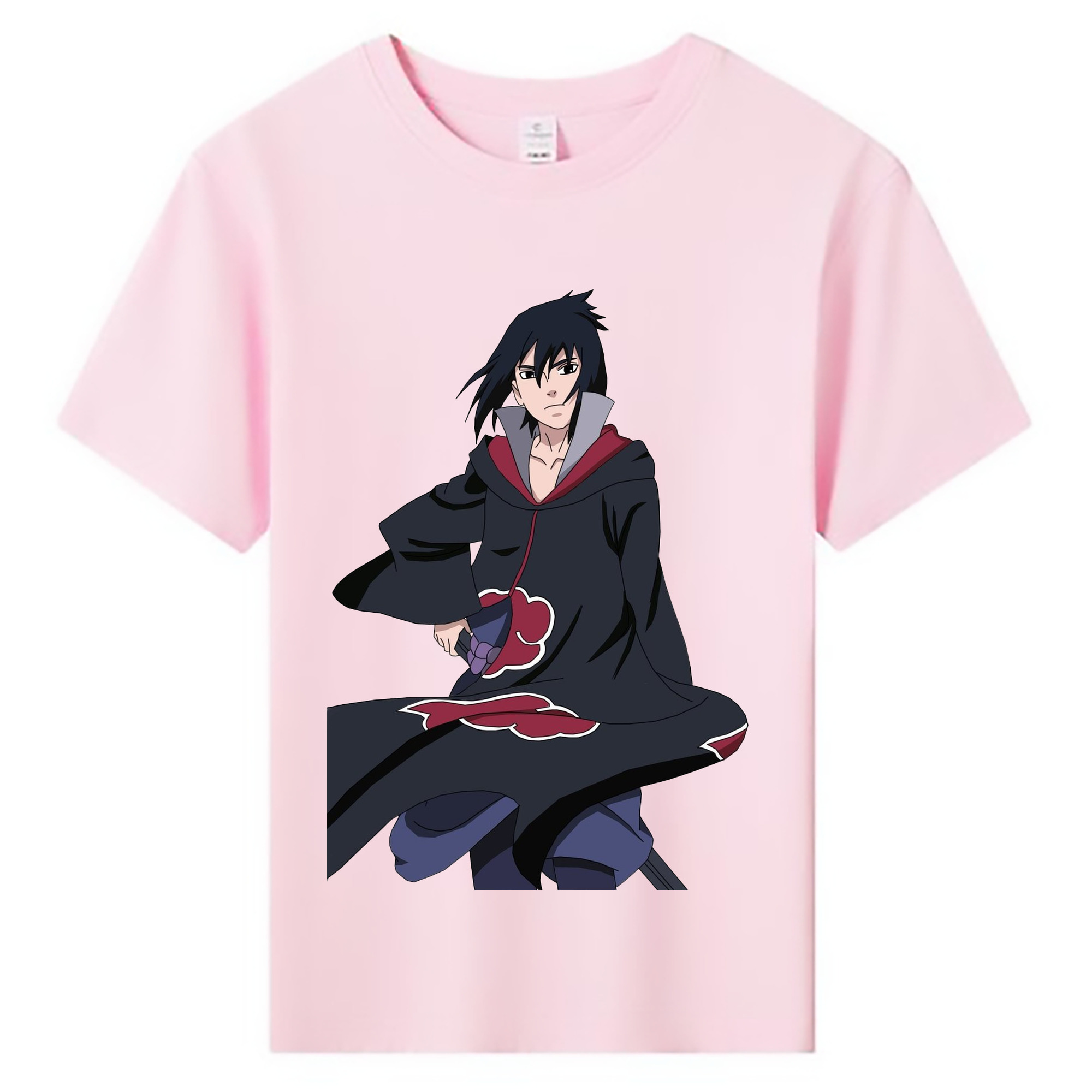（画像用） NARUTO -ナルト- うちは サスケ Uchiha Sasuke 綿100％キッズTシャツ（フロントプリント）