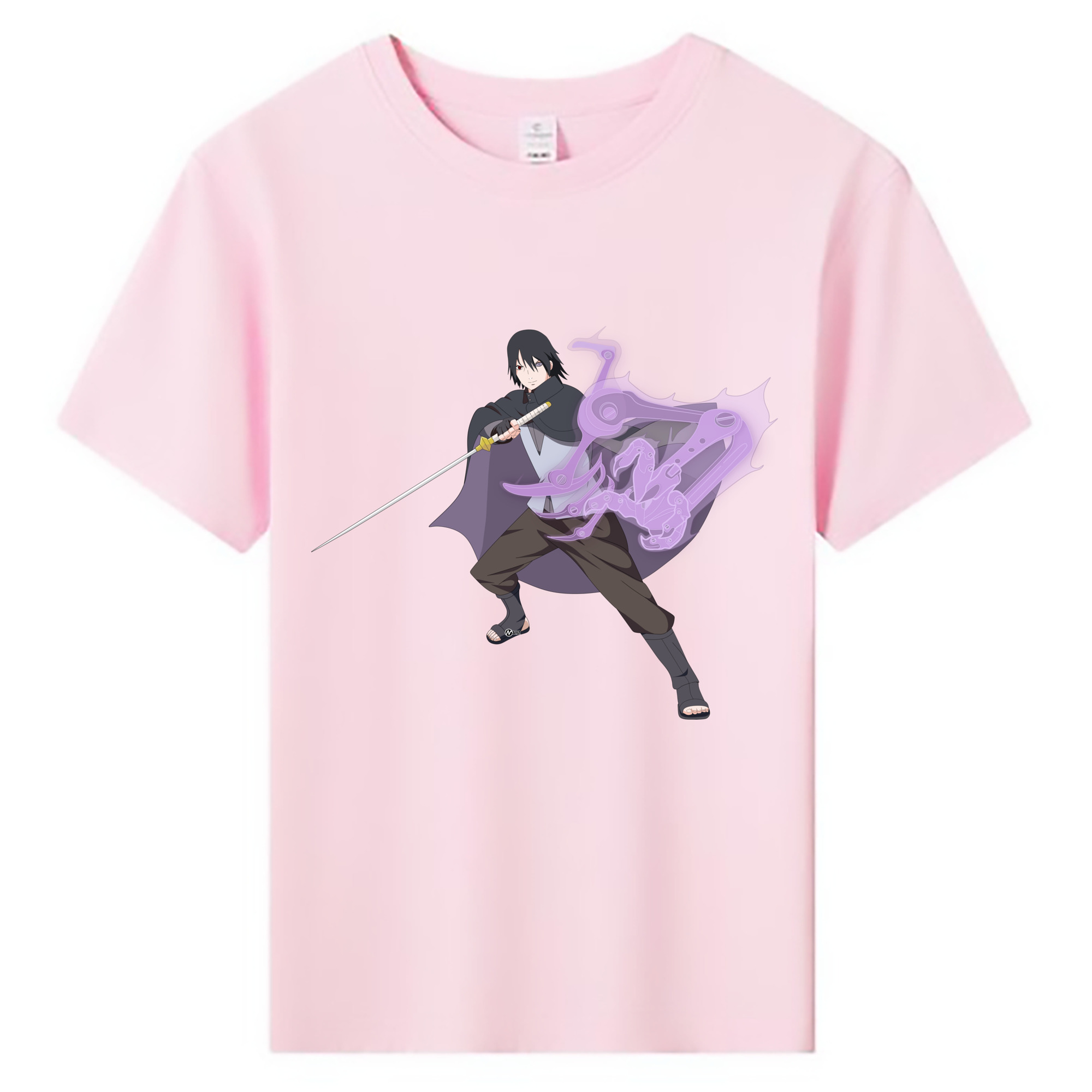 （画像用） NARUTO -ナルト- うちは サスケ Uchiha Sasuke 綿100％キッズTシャツ（フロントプリント）