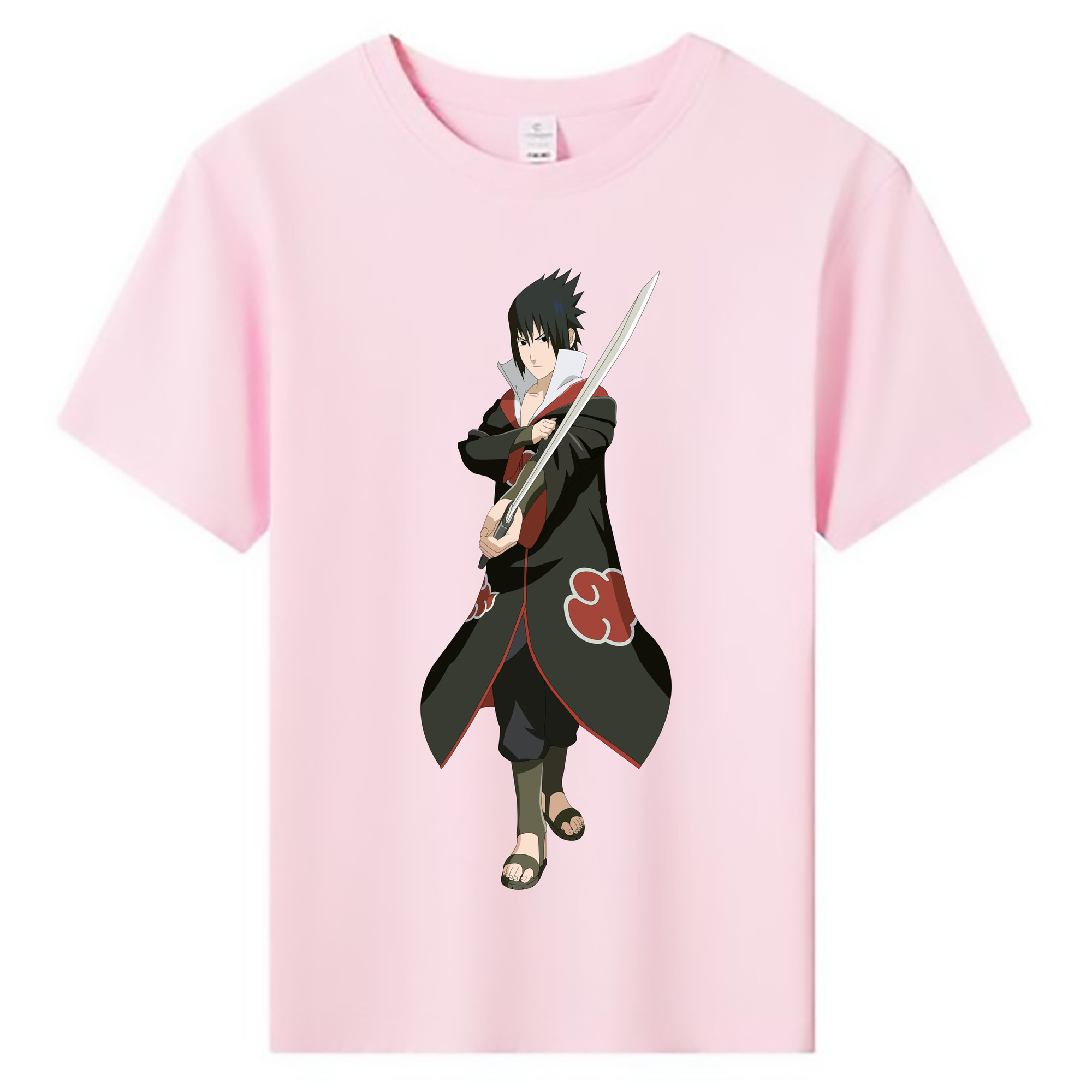 （画像用） NARUTO -ナルト- うちは サスケ Uchiha Sasuke 綿100％キッズTシャツ（フロントプリント）
