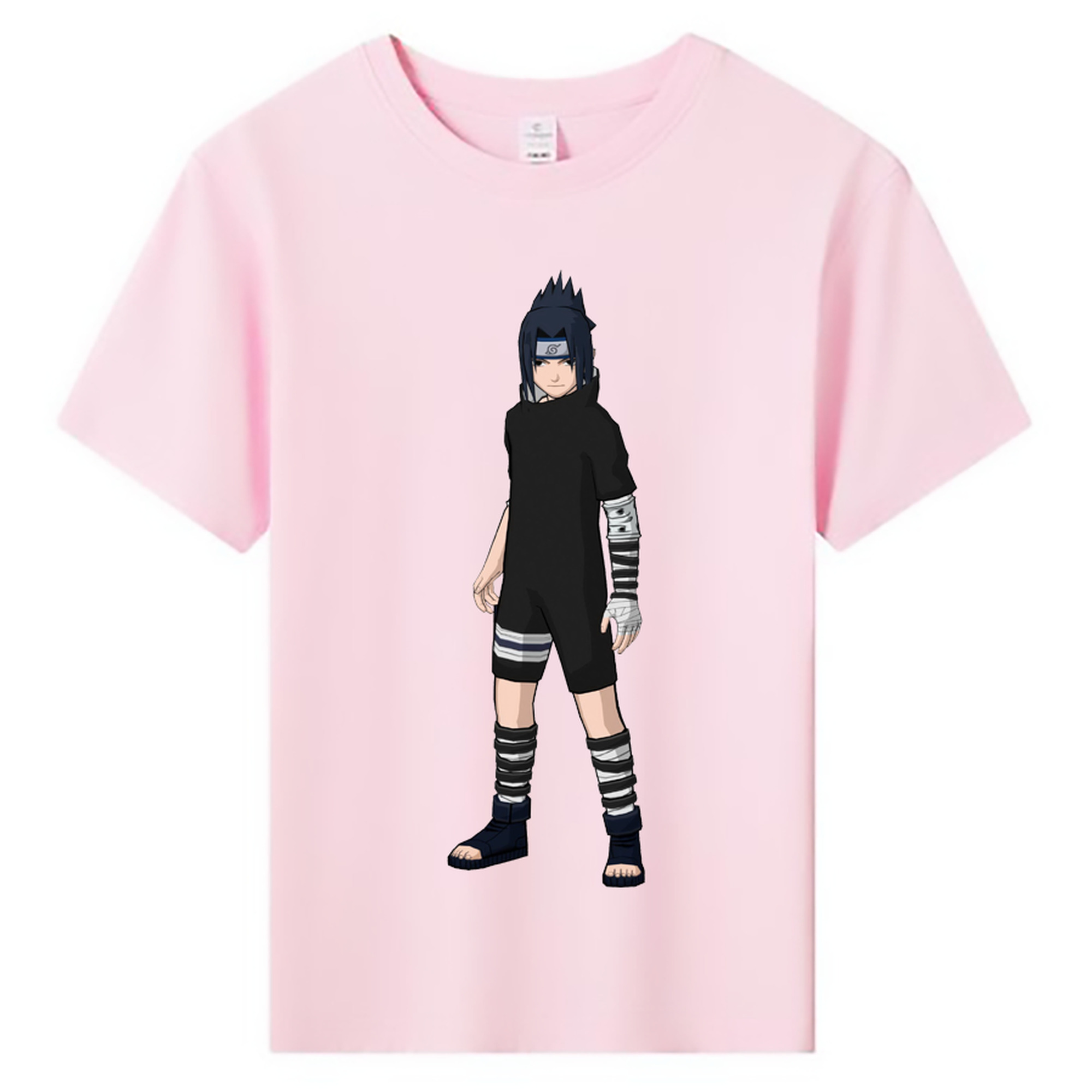（画像用） NARUTO -ナルト- うちは サスケ Uchiha Sasuke 綿100％キッズTシャツ（フロントプリント）