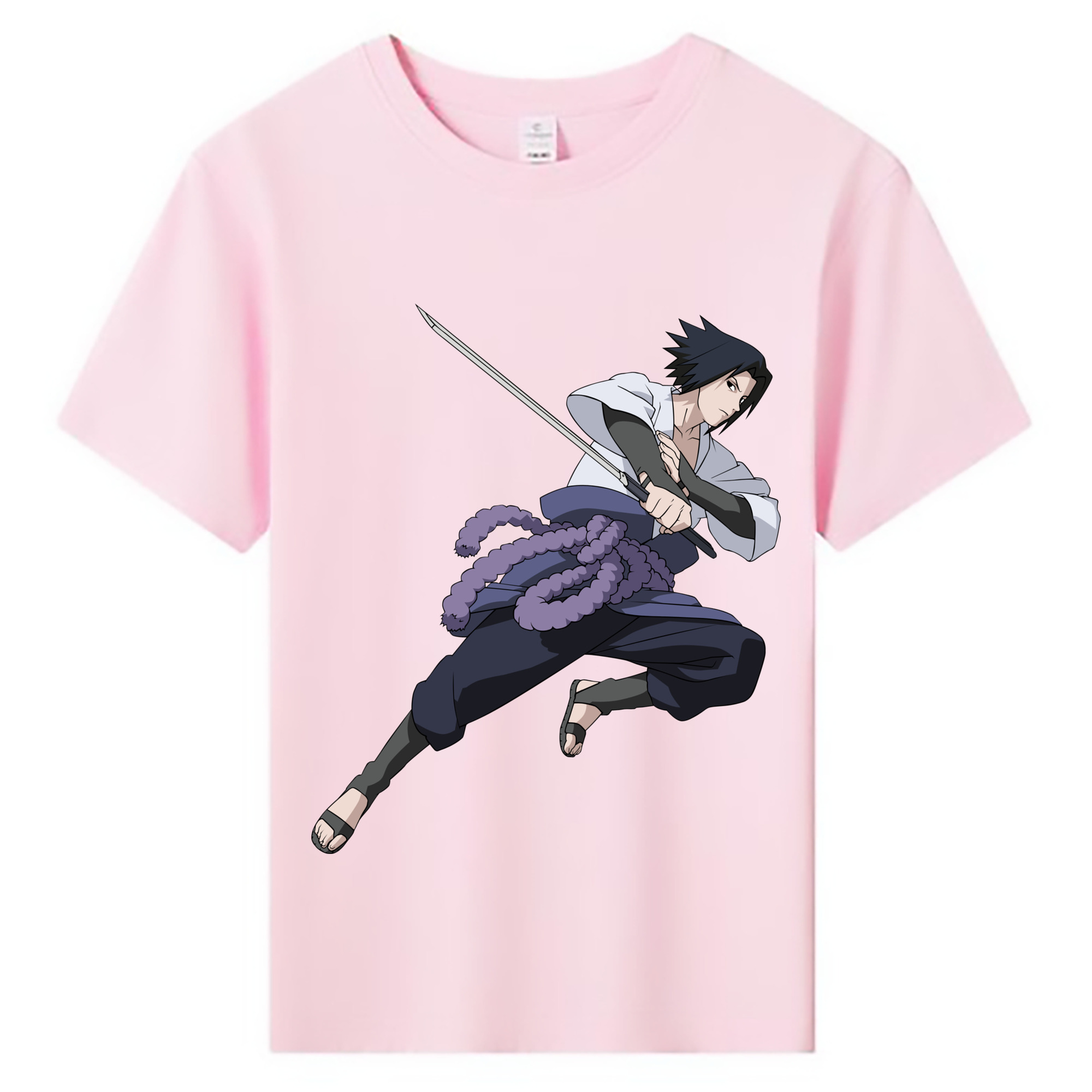 （画像用） NARUTO -ナルト- うちは サスケ Uchiha Sasuke 綿100％キッズTシャツ（フロントプリント）