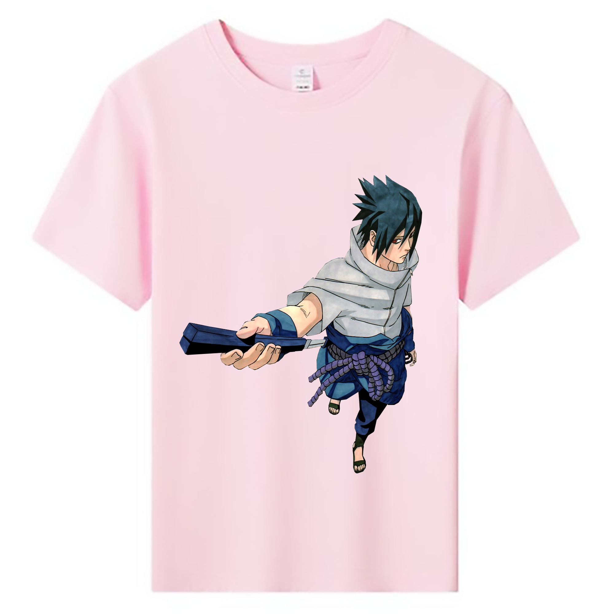 （画像用） NARUTO -ナルト- うちは サスケ Uchiha Sasuke 綿100％キッズTシャツ（フロントプリント）