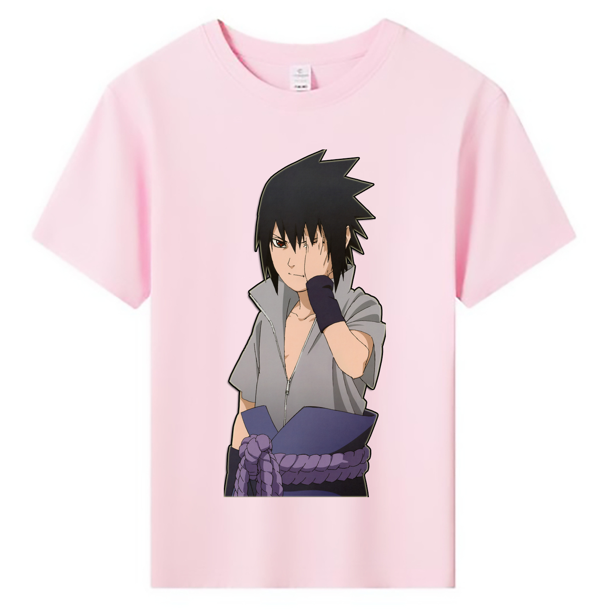 （画像用） NARUTO -ナルト- うちは サスケ Uchiha Sasuke 綿100％キッズTシャツ（フロントプリント）
