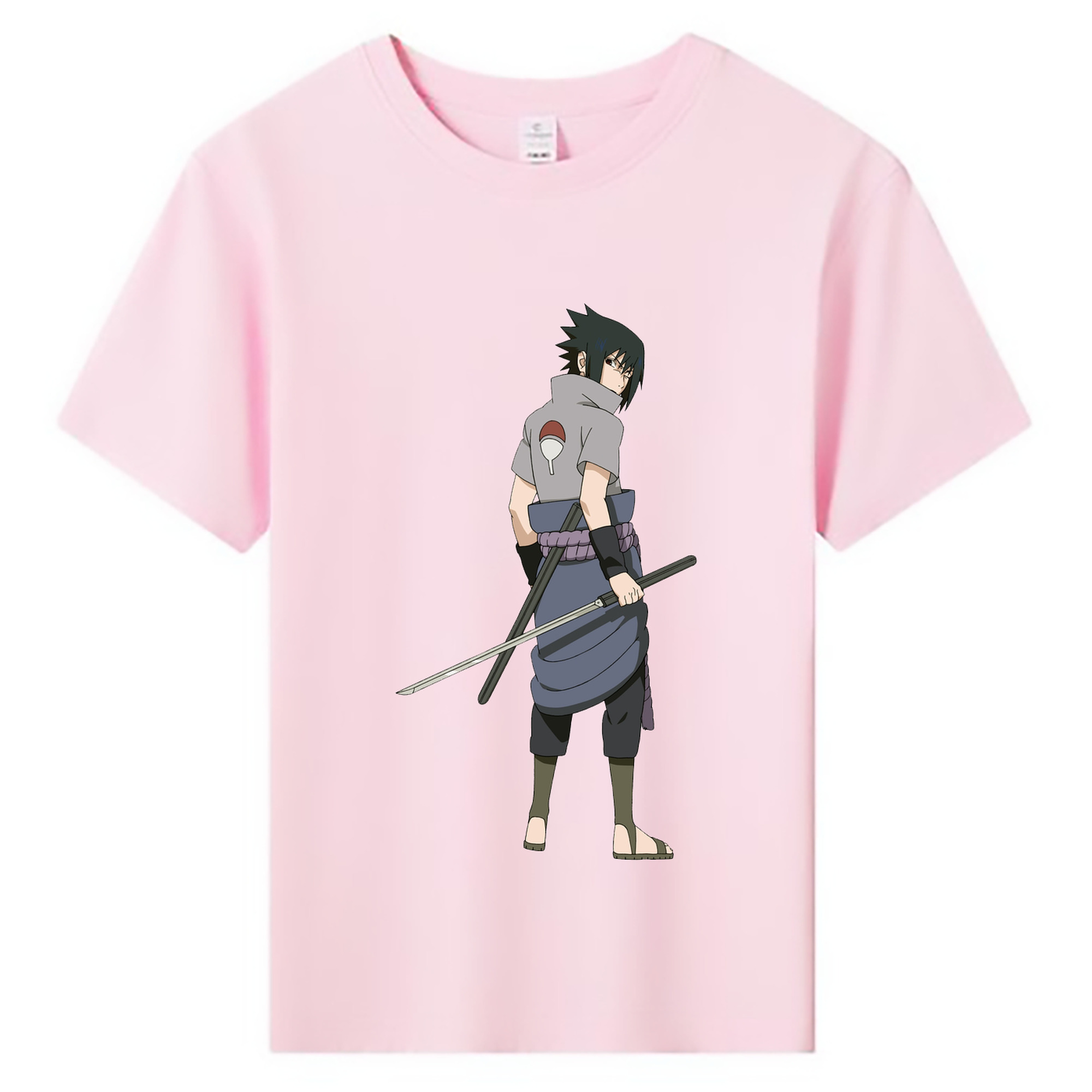 （画像用） NARUTO -ナルト- うちは サスケ Uchiha Sasuke 綿100％キッズTシャツ（フロントプリント）