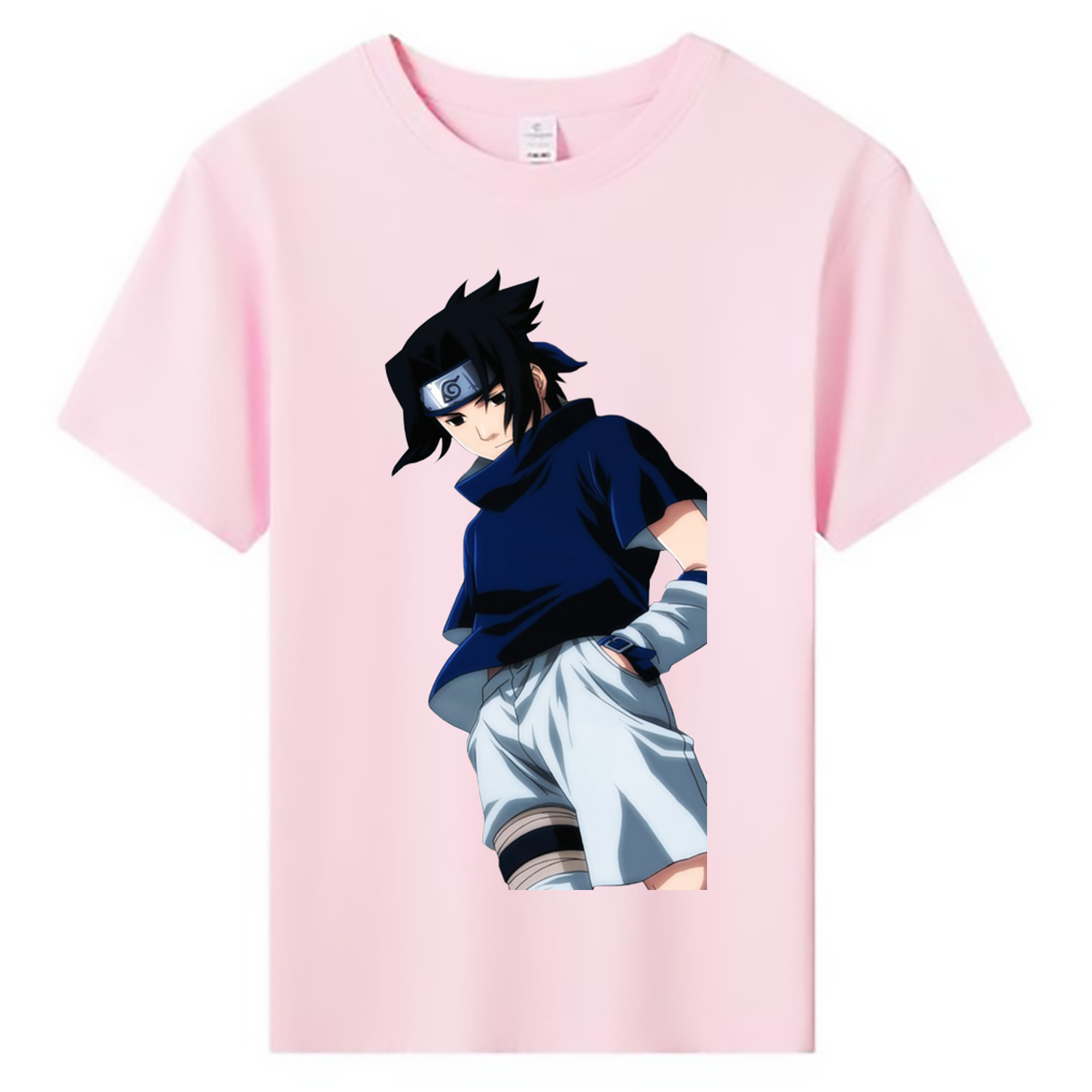 （画像用） NARUTO -ナルト- うちは サスケ Uchiha Sasuke 綿100％キッズTシャツ（フロントプリント）