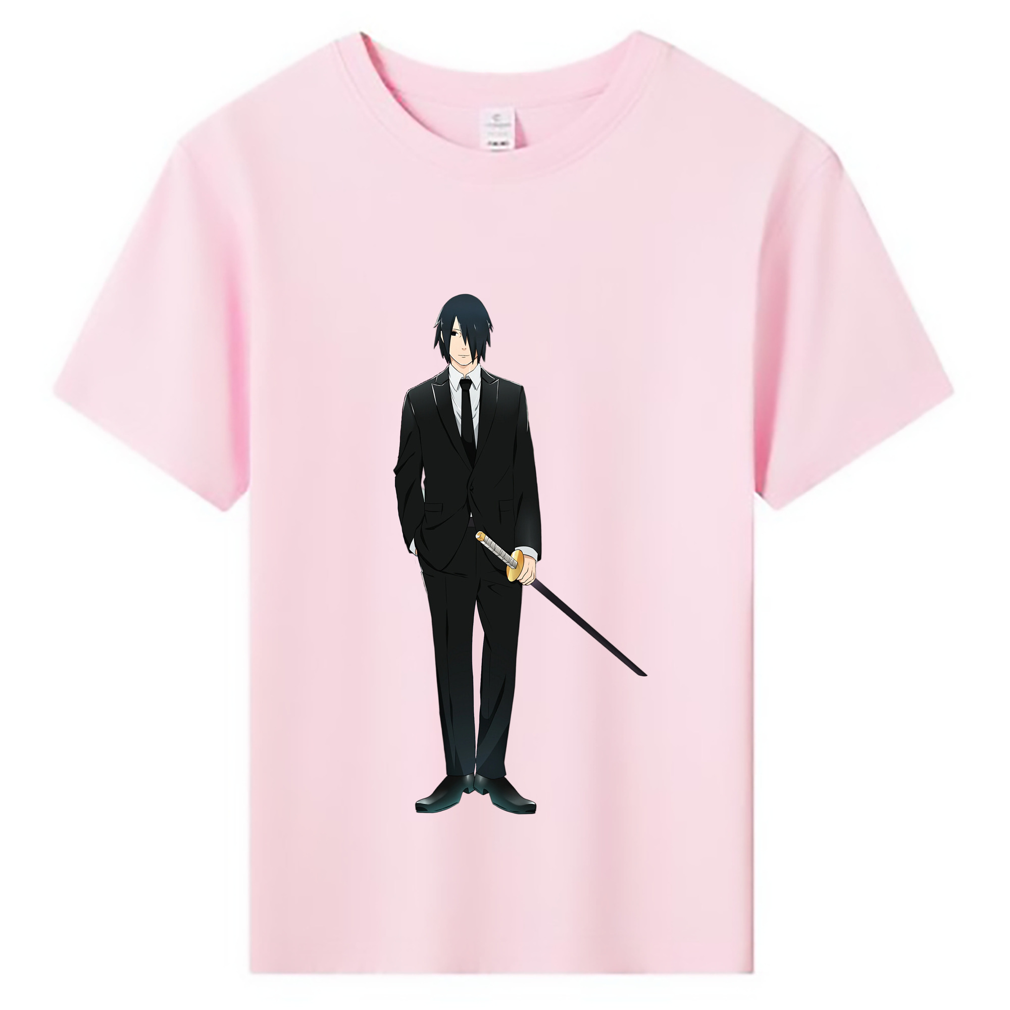 （画像用） NARUTO -ナルト- うちは サスケ Uchiha Sasuke 綿100％キッズTシャツ（フロントプリント）