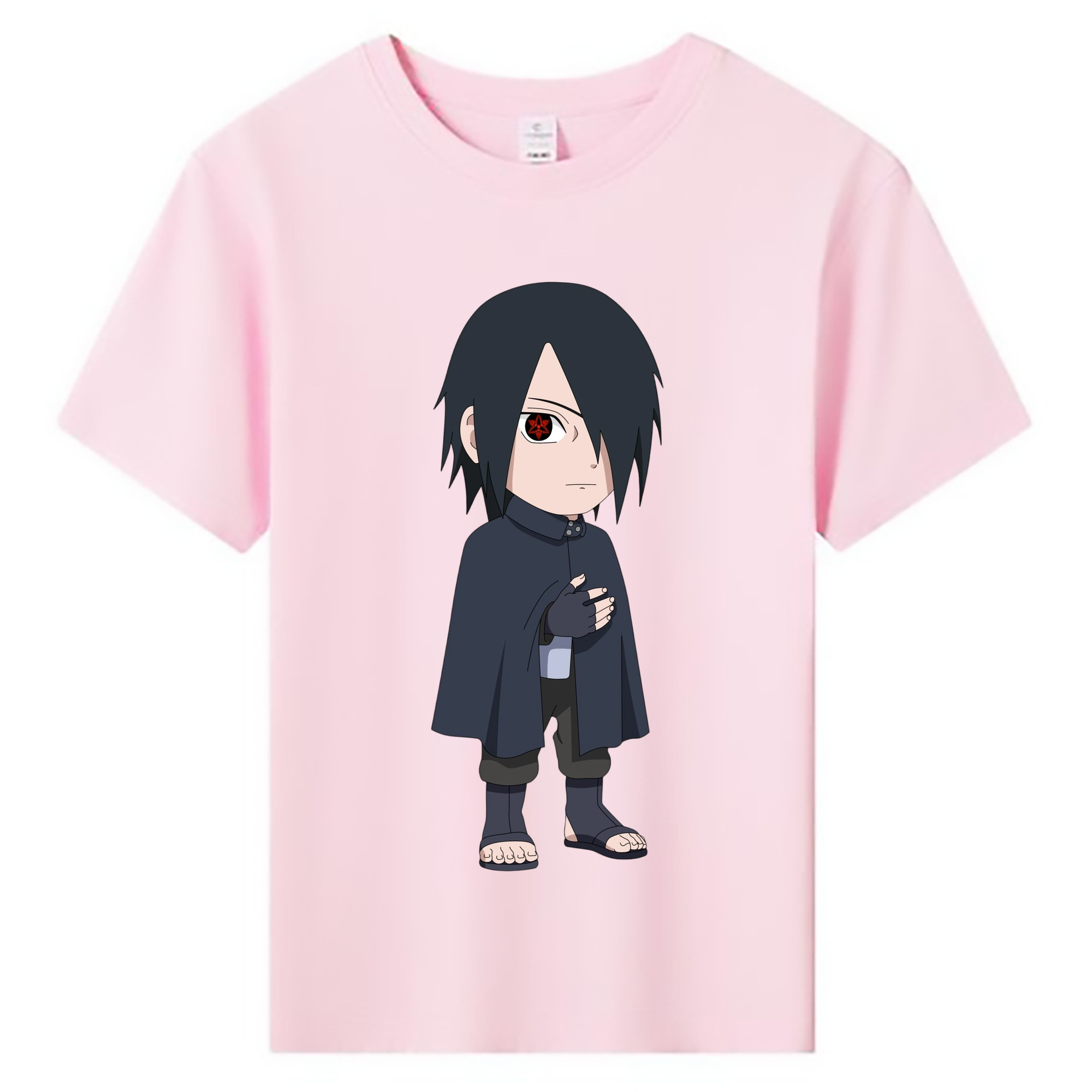 （画像用） NARUTO -ナルト- うちは サスケ Uchiha Sasuke 綿100％キッズTシャツ（フロントプリント）
