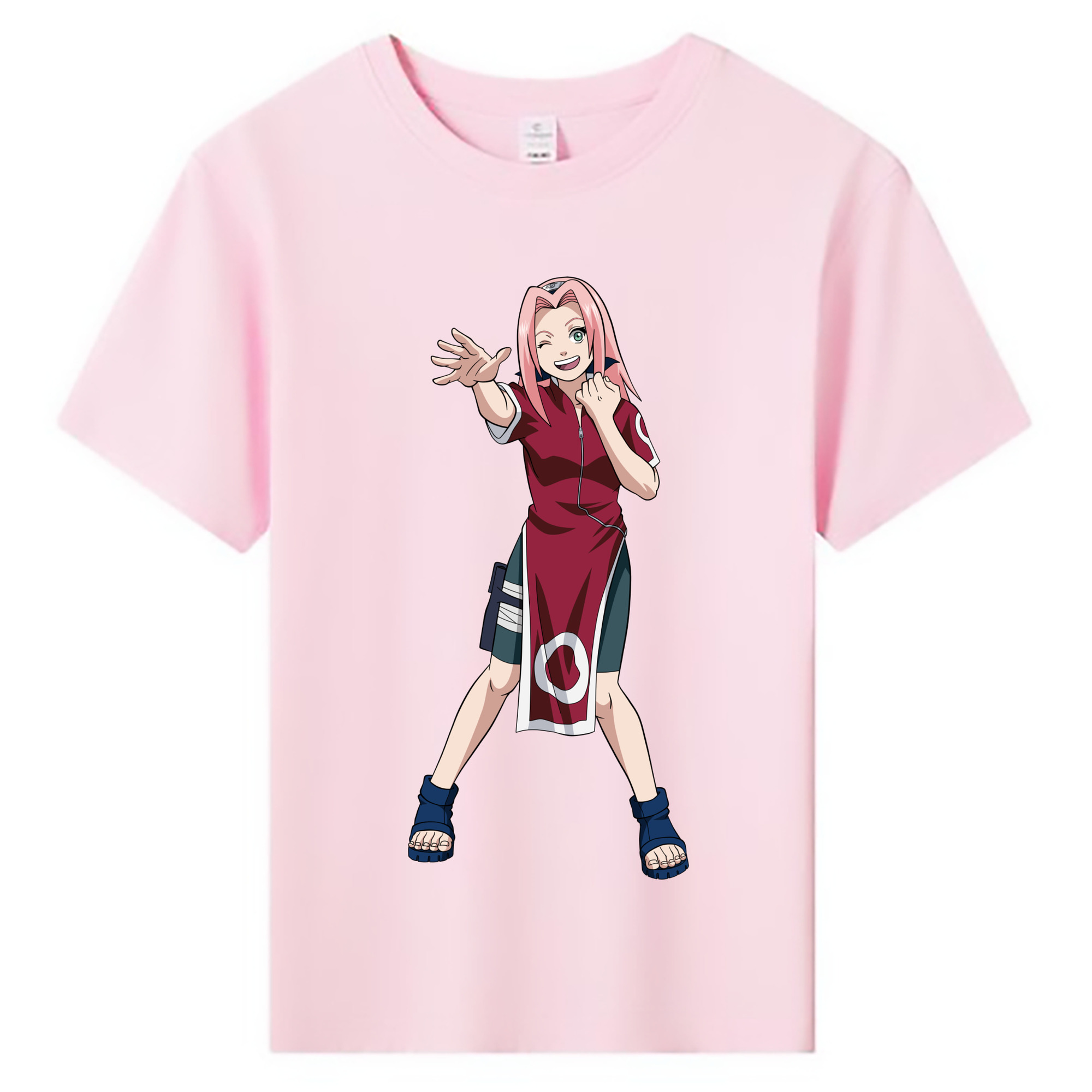 （画像用） NARUTO -ナルト- 春野サクラ Haruno Sakura 綿100％キッズTシャツ（フロントプリント）