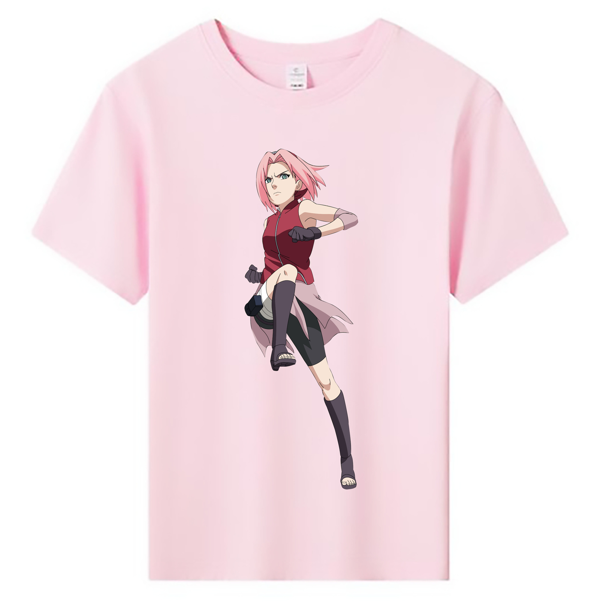 （画像用） NARUTO -ナルト- 春野サクラ Haruno Sakura 綿100％キッズTシャツ（フロントプリント）