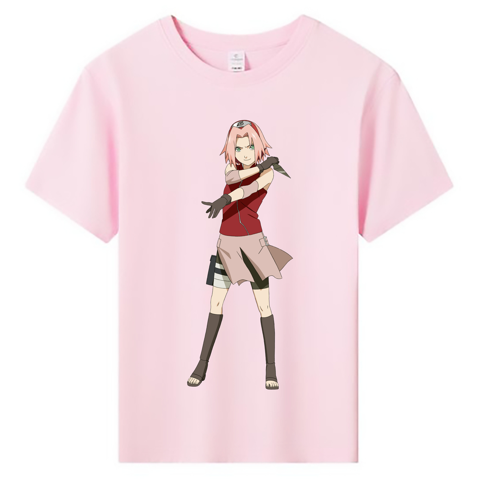 （画像用） NARUTO -ナルト- 春野サクラ Haruno Sakura 綿100％キッズTシャツ（フロントプリント）