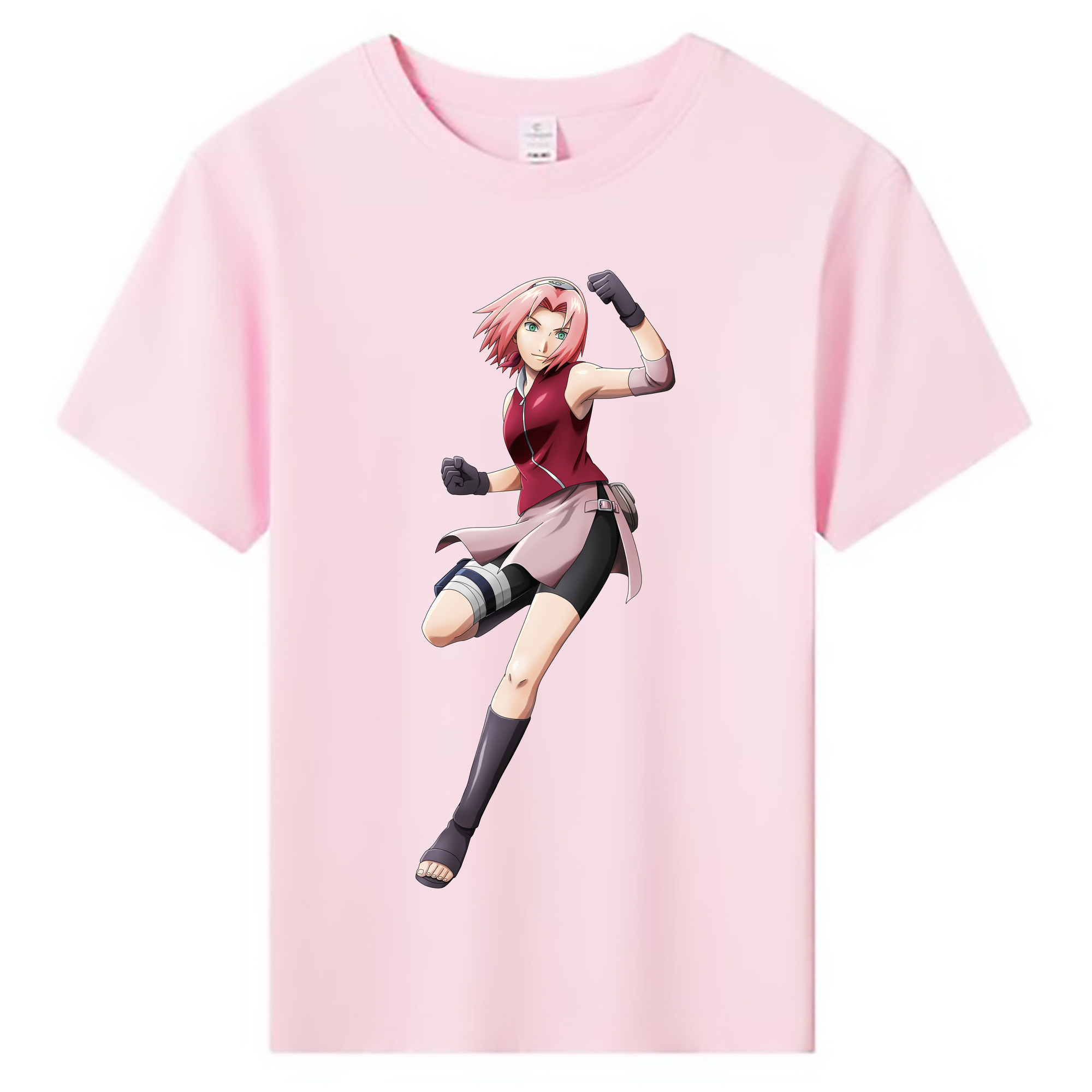 （画像用） NARUTO -ナルト- 春野サクラ Haruno Sakura 綿100％キッズTシャツ（フロントプリント）