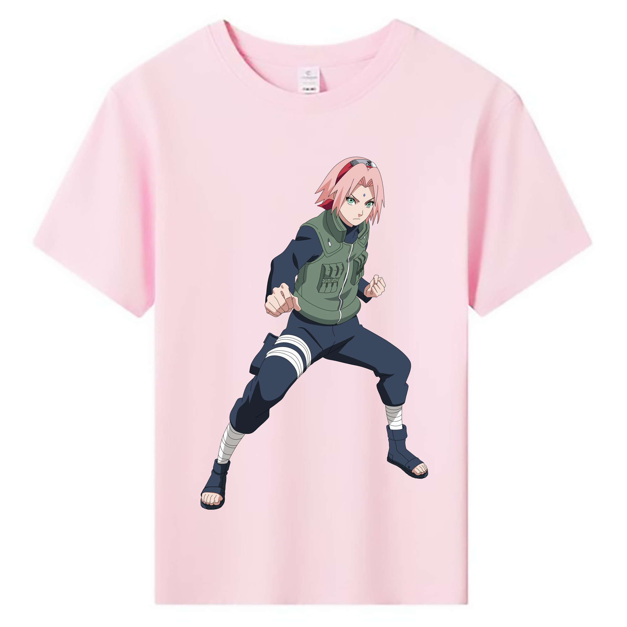 （画像用） NARUTO -ナルト- 春野サクラ Haruno Sakura 綿100％キッズTシャツ（フロントプリント）