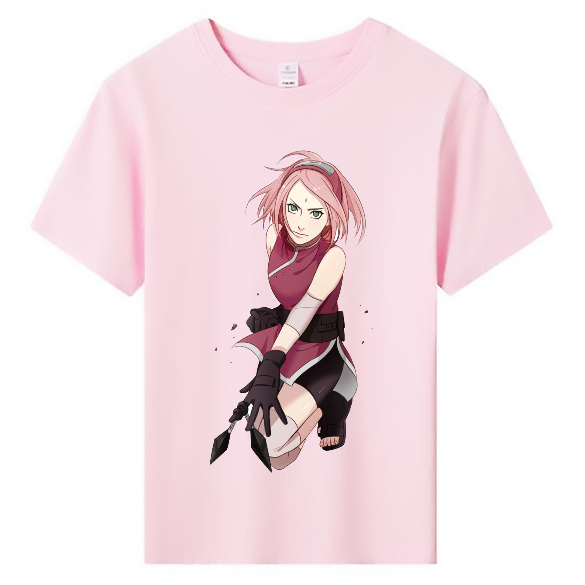 （画像用） NARUTO -ナルト- 春野サクラ Haruno Sakura 綿100％キッズTシャツ（フロントプリント）