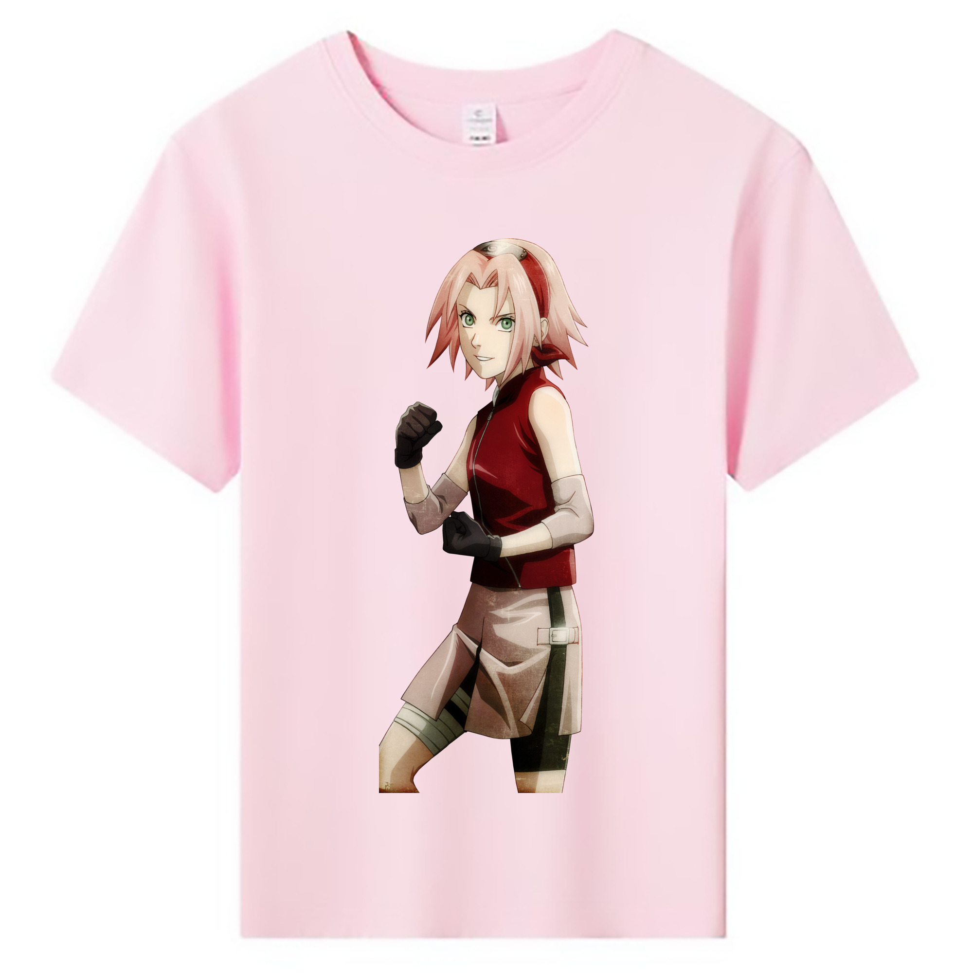 （画像用） NARUTO -ナルト- 春野サクラ Haruno Sakura 綿100％キッズTシャツ（フロントプリント）