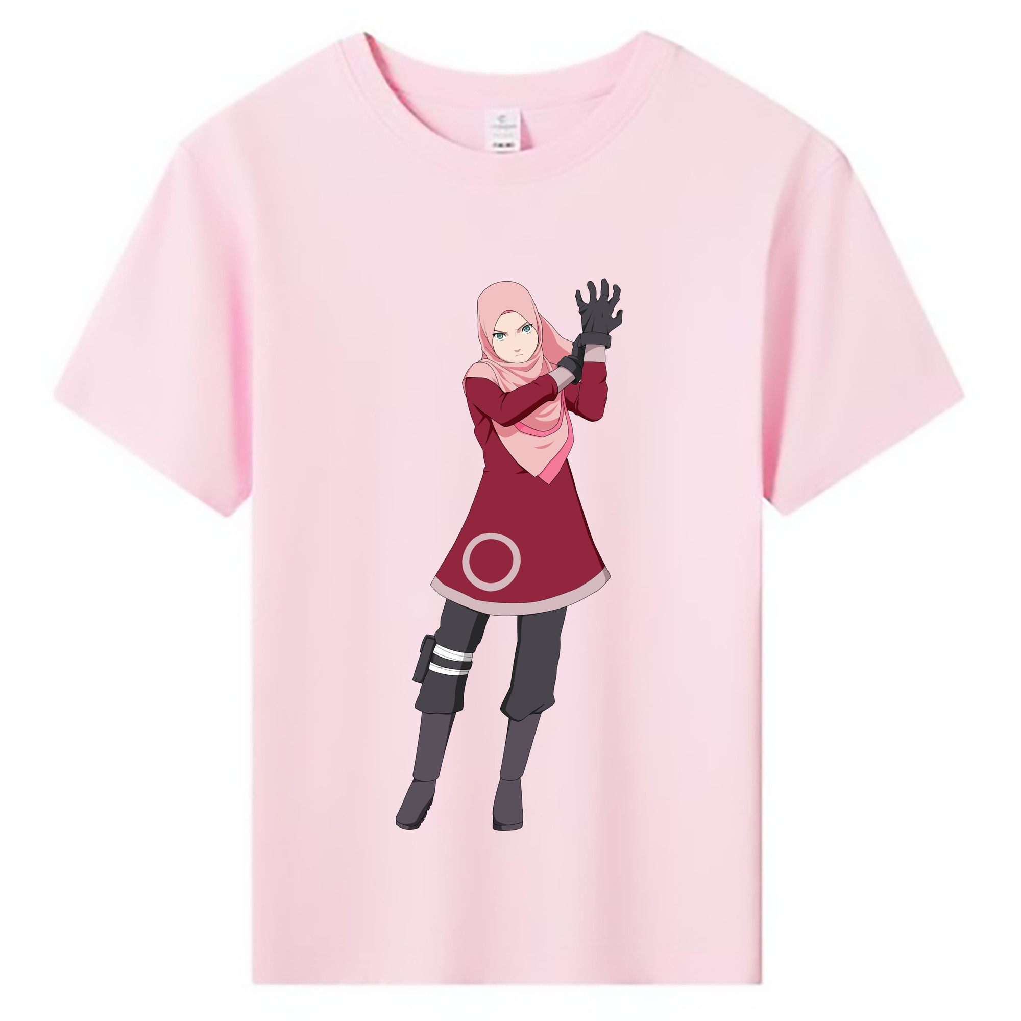 （画像用） NARUTO -ナルト- 春野サクラ Haruno Sakura 綿100％キッズTシャツ（フロントプリント）