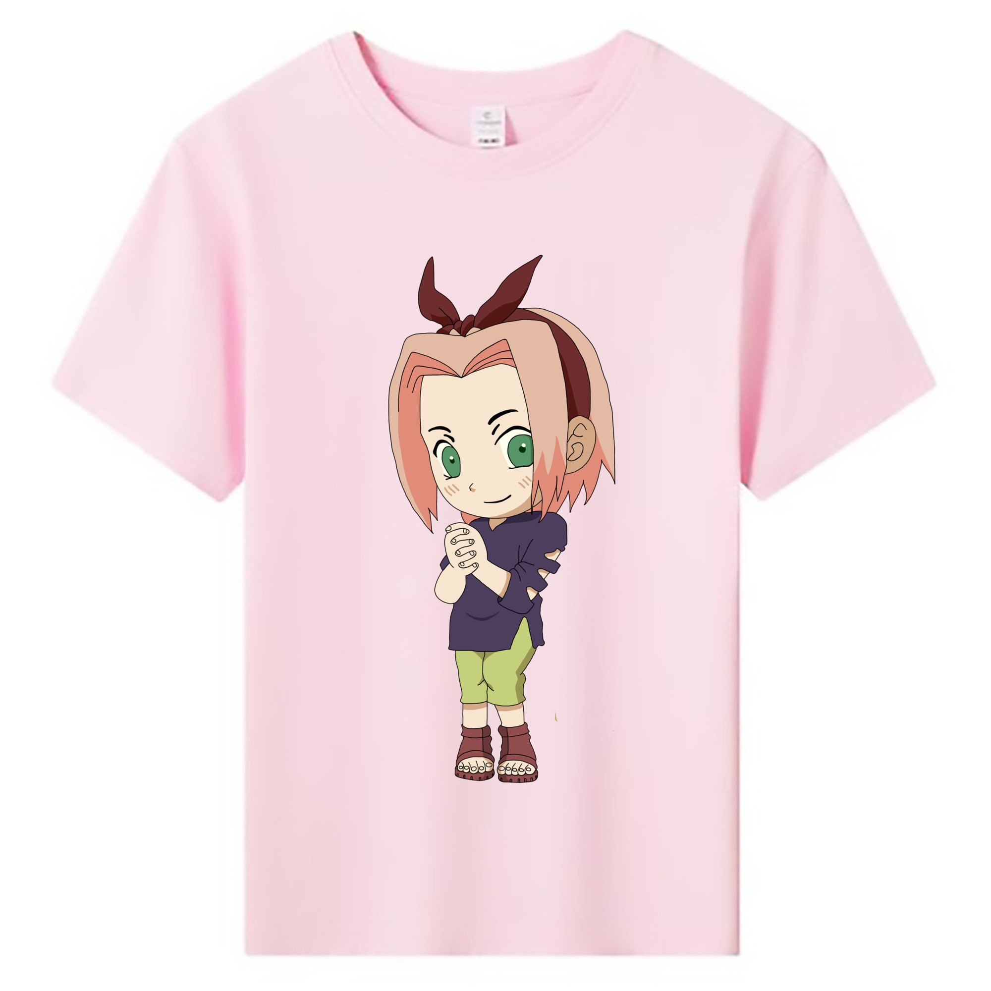 （画像用） NARUTO -ナルト- 春野サクラ Haruno Sakura 綿100％キッズTシャツ（フロントプリント）