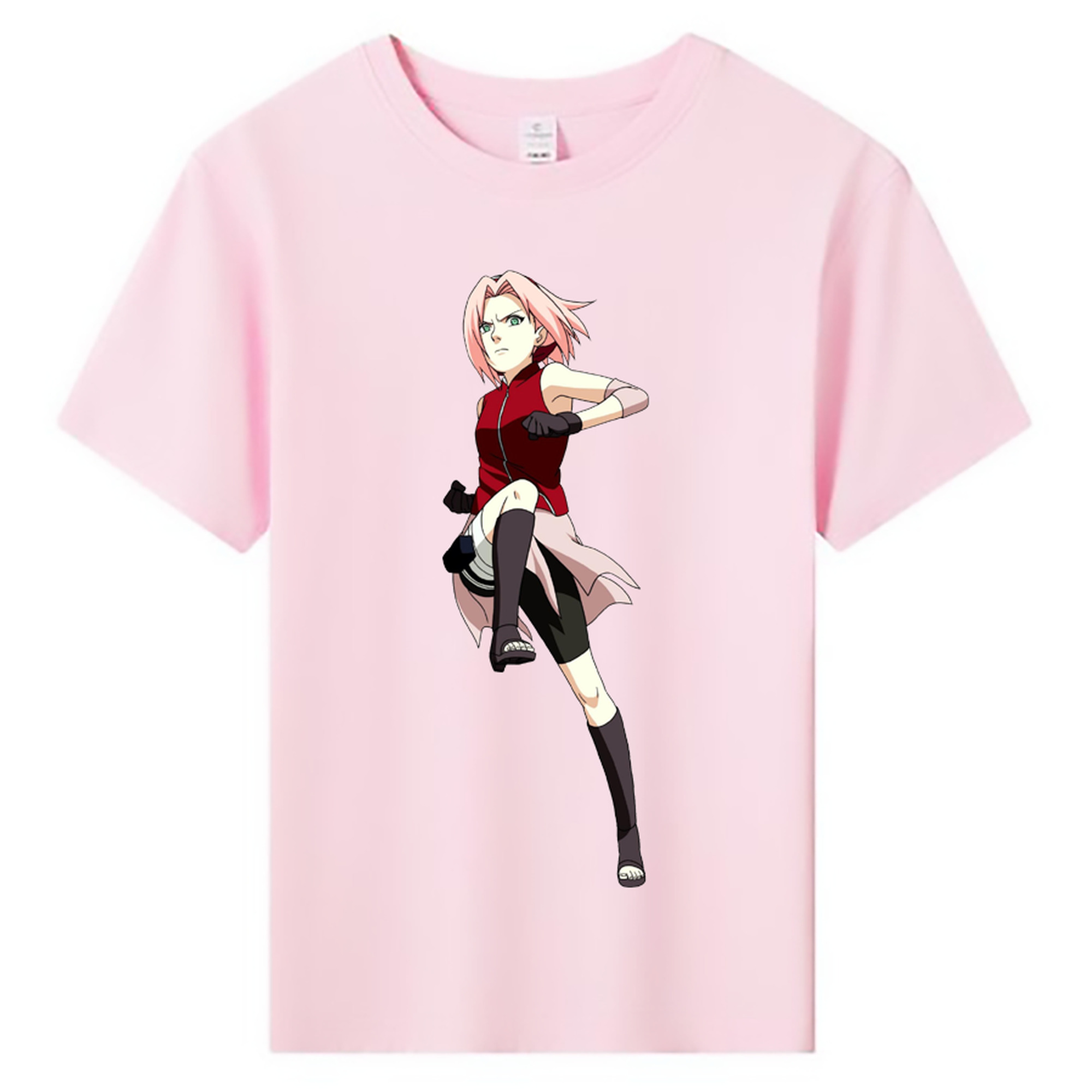 （画像用） NARUTO -ナルト- 春野サクラ Haruno Sakura 綿100％キッズTシャツ（フロントプリント）
