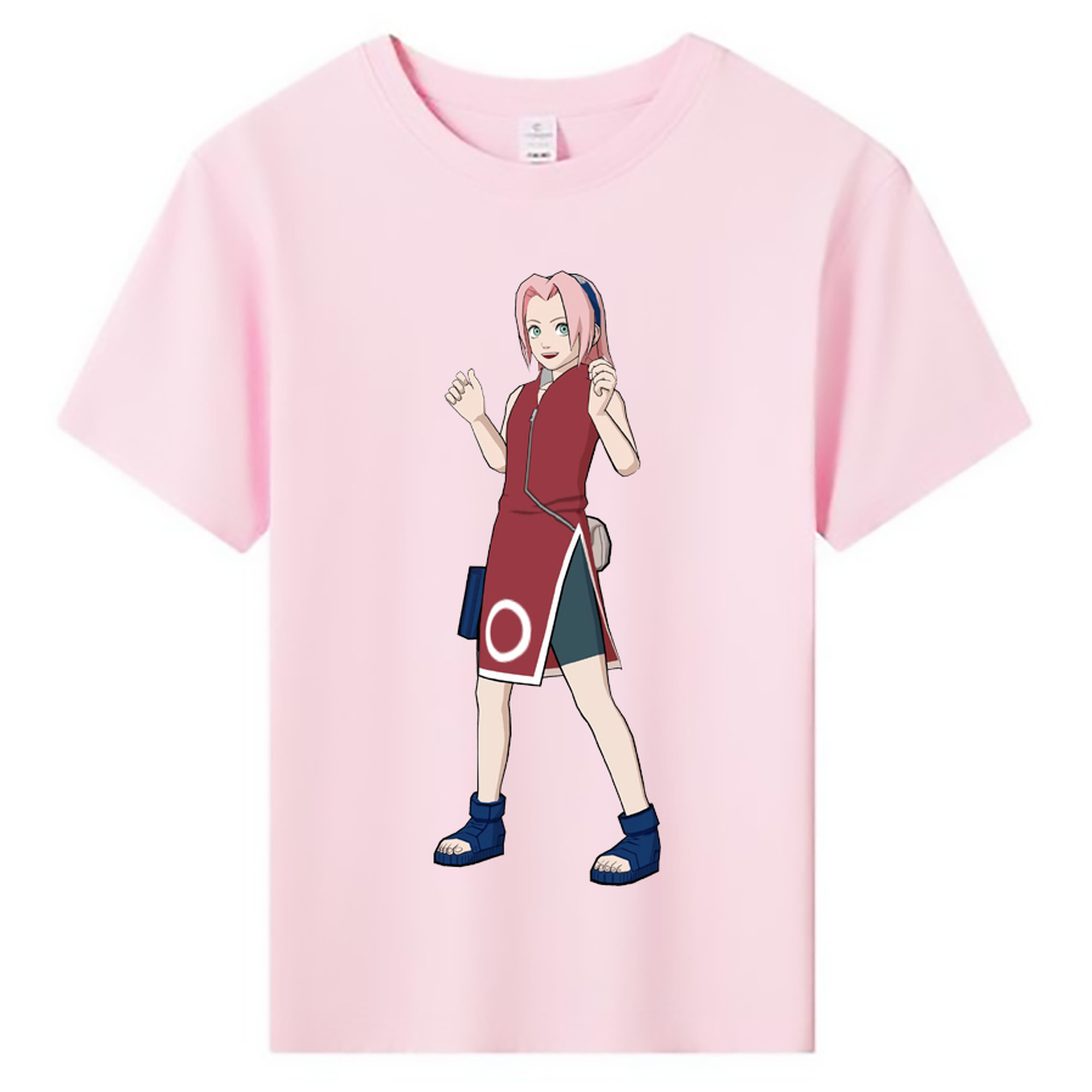 （画像用） NARUTO -ナルト- 春野サクラ Haruno Sakura 綿100％キッズTシャツ（フロントプリント）