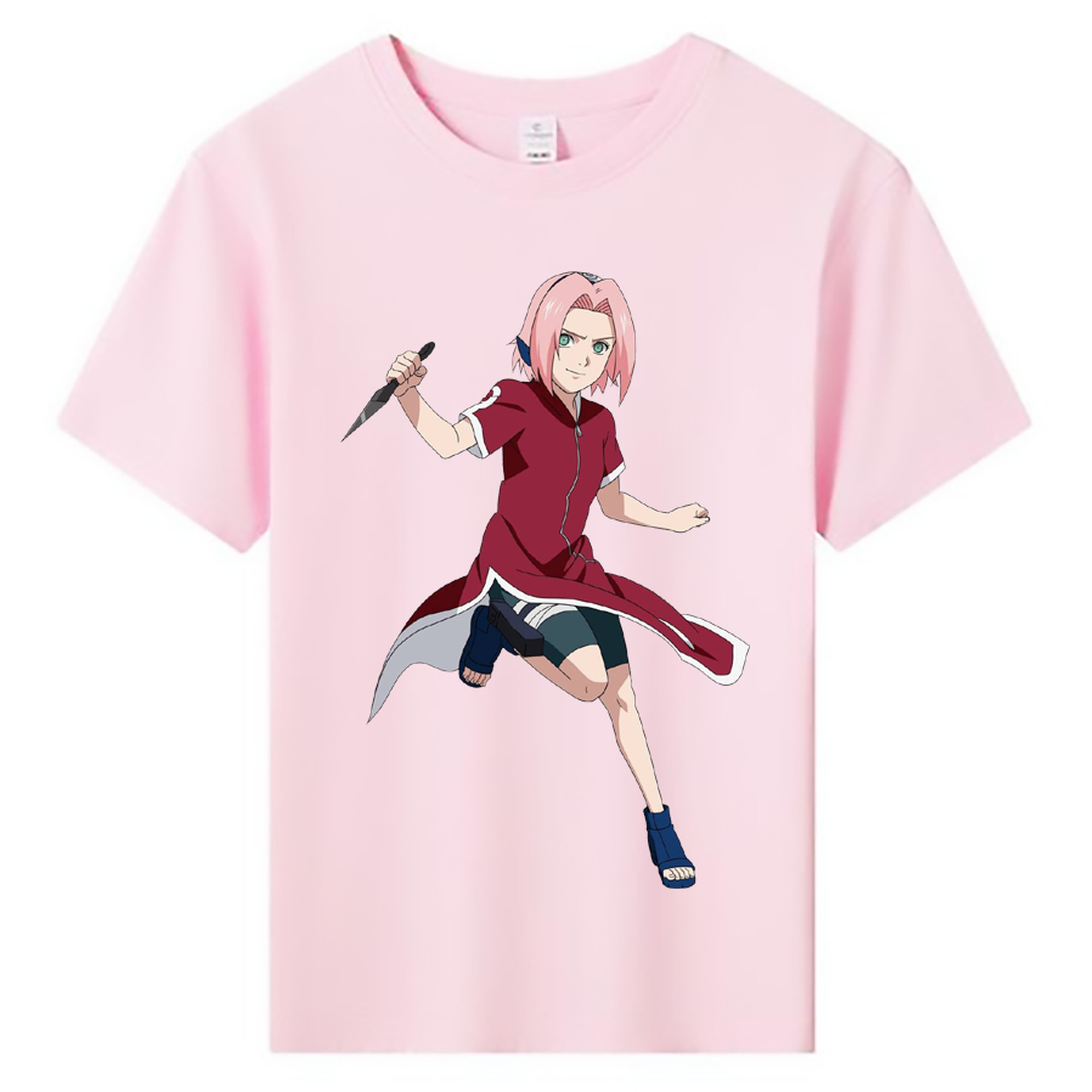 （画像用） NARUTO -ナルト- 春野サクラ Haruno Sakura 綿100％キッズTシャツ（フロントプリント）