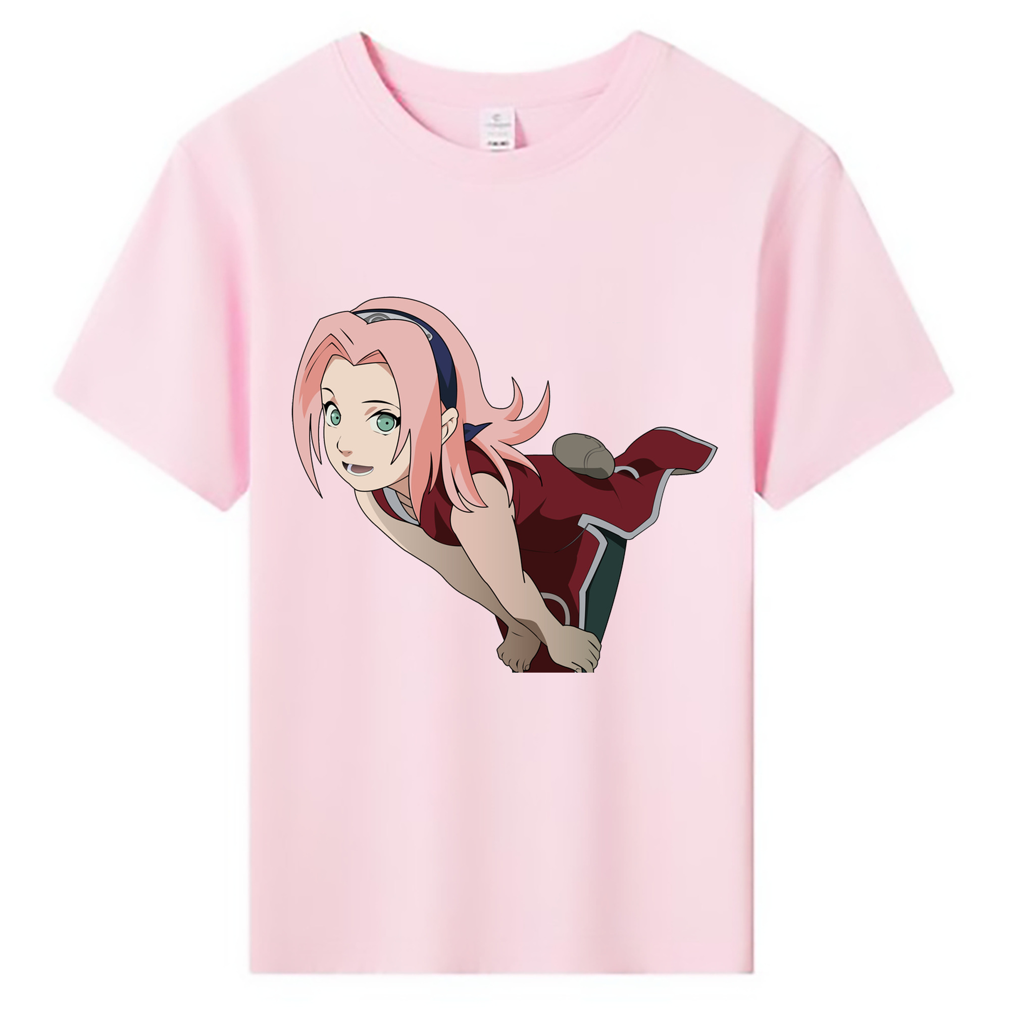（画像用） NARUTO -ナルト- 春野サクラ Haruno Sakura 綿100％キッズTシャツ（フロントプリント）