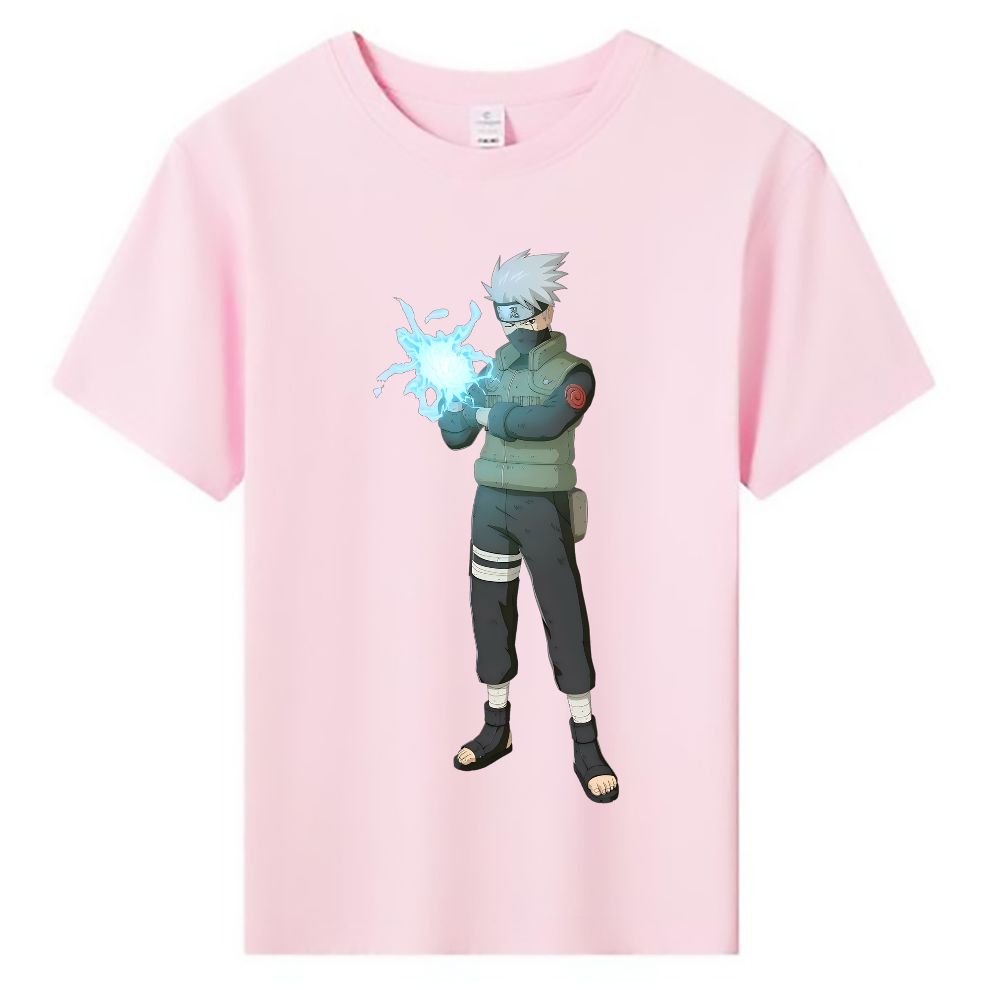 （画像用） NARUTO -ナルト- はたけ カカシ Hatake Kakashi 綿100％キッズTシャツ（フロントプリント）