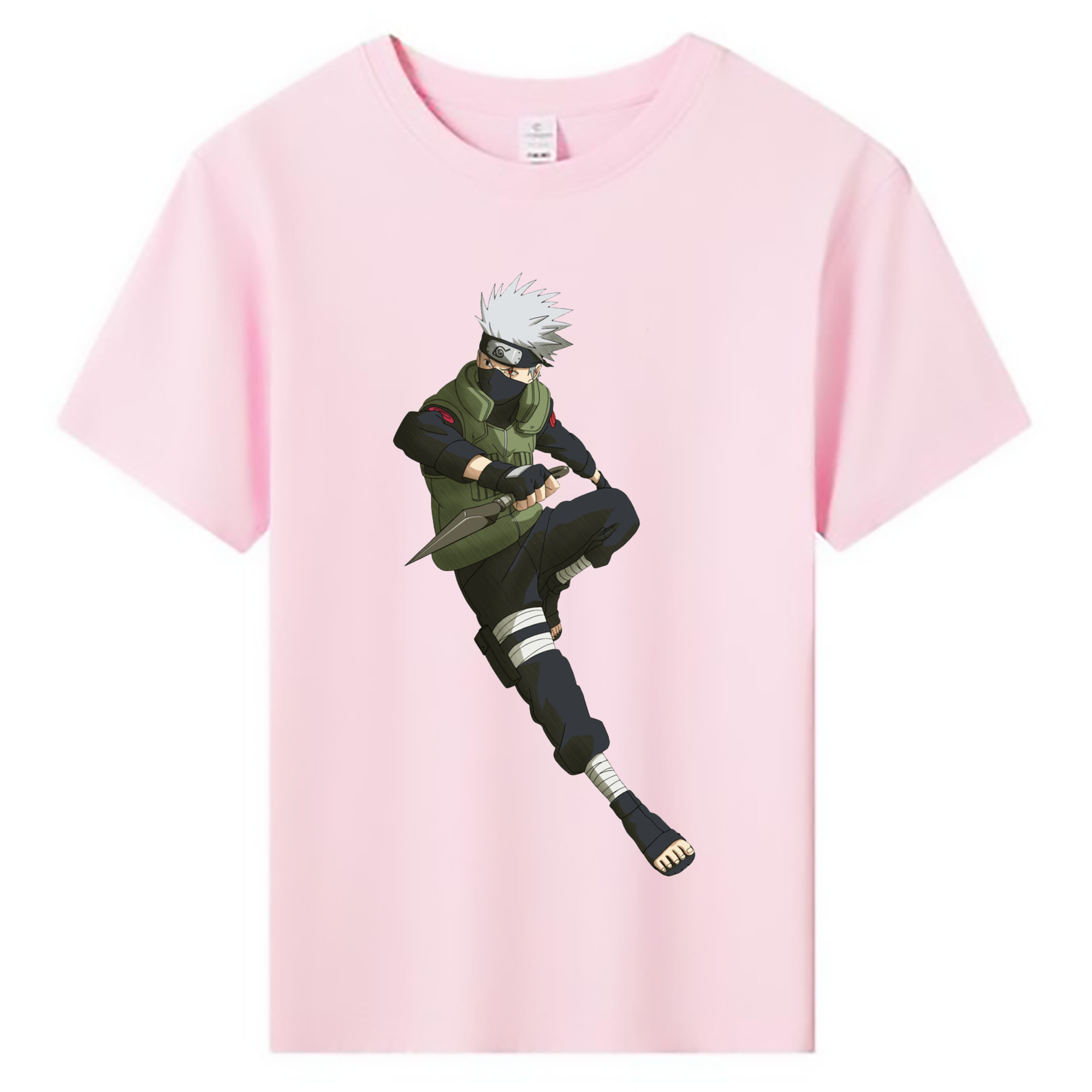（画像用） NARUTO -ナルト- はたけ カカシ Hatake Kakashi 綿100％キッズTシャツ（フロントプリント）