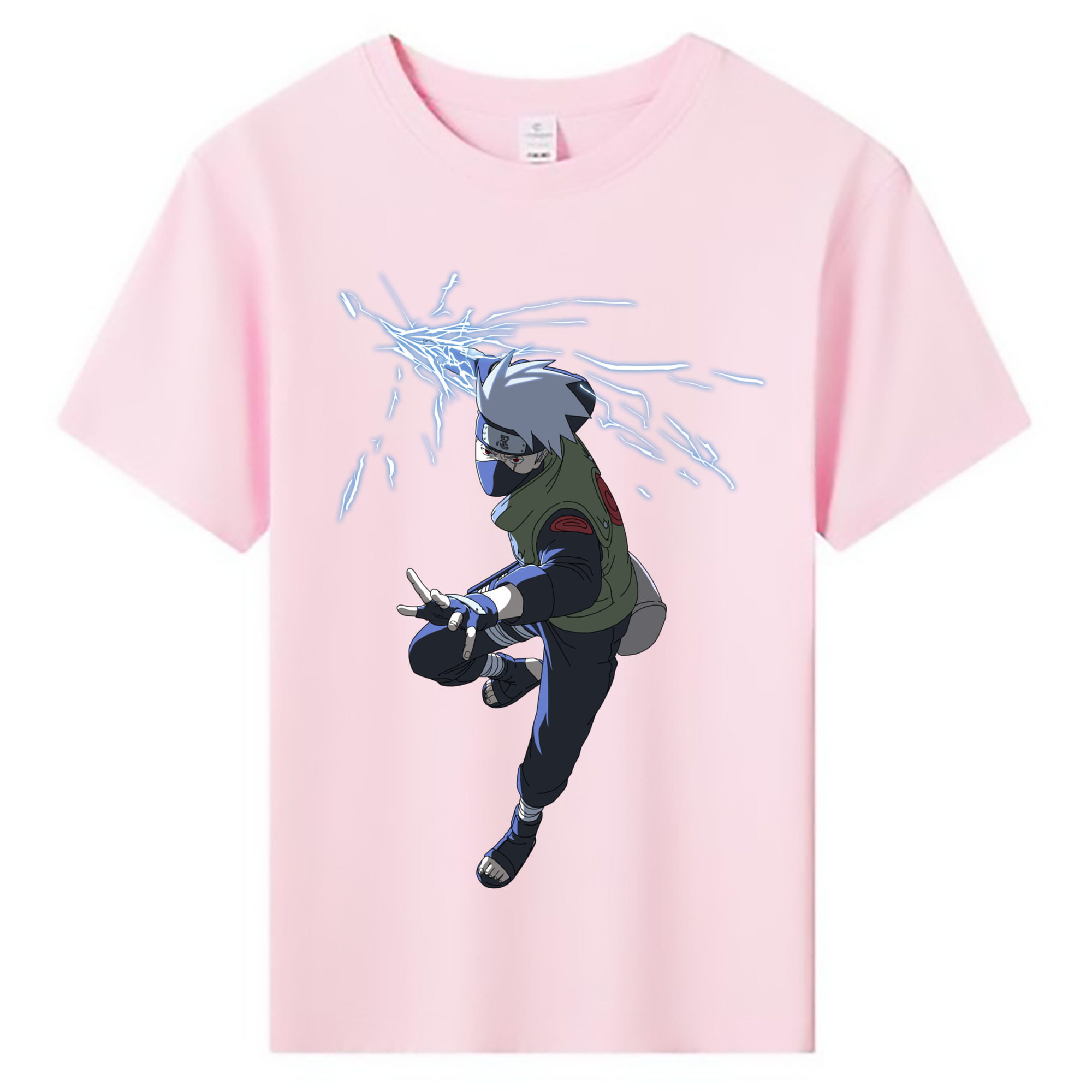 （画像用） NARUTO -ナルト- はたけ カカシ Hatake Kakashi 綿100％キッズTシャツ（フロントプリント）