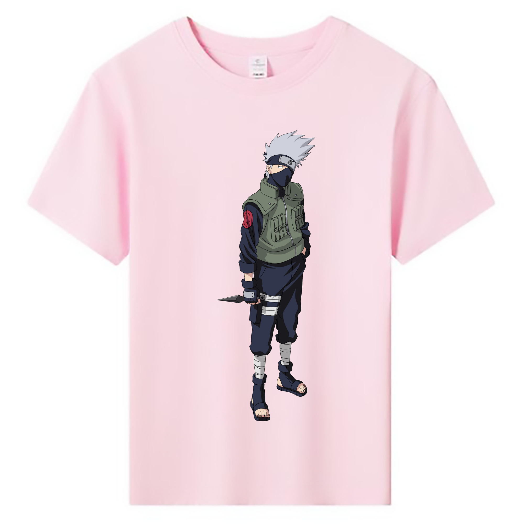 （画像用） NARUTO -ナルト- はたけ カカシ Hatake Kakashi 綿100％キッズTシャツ（フロントプリント）