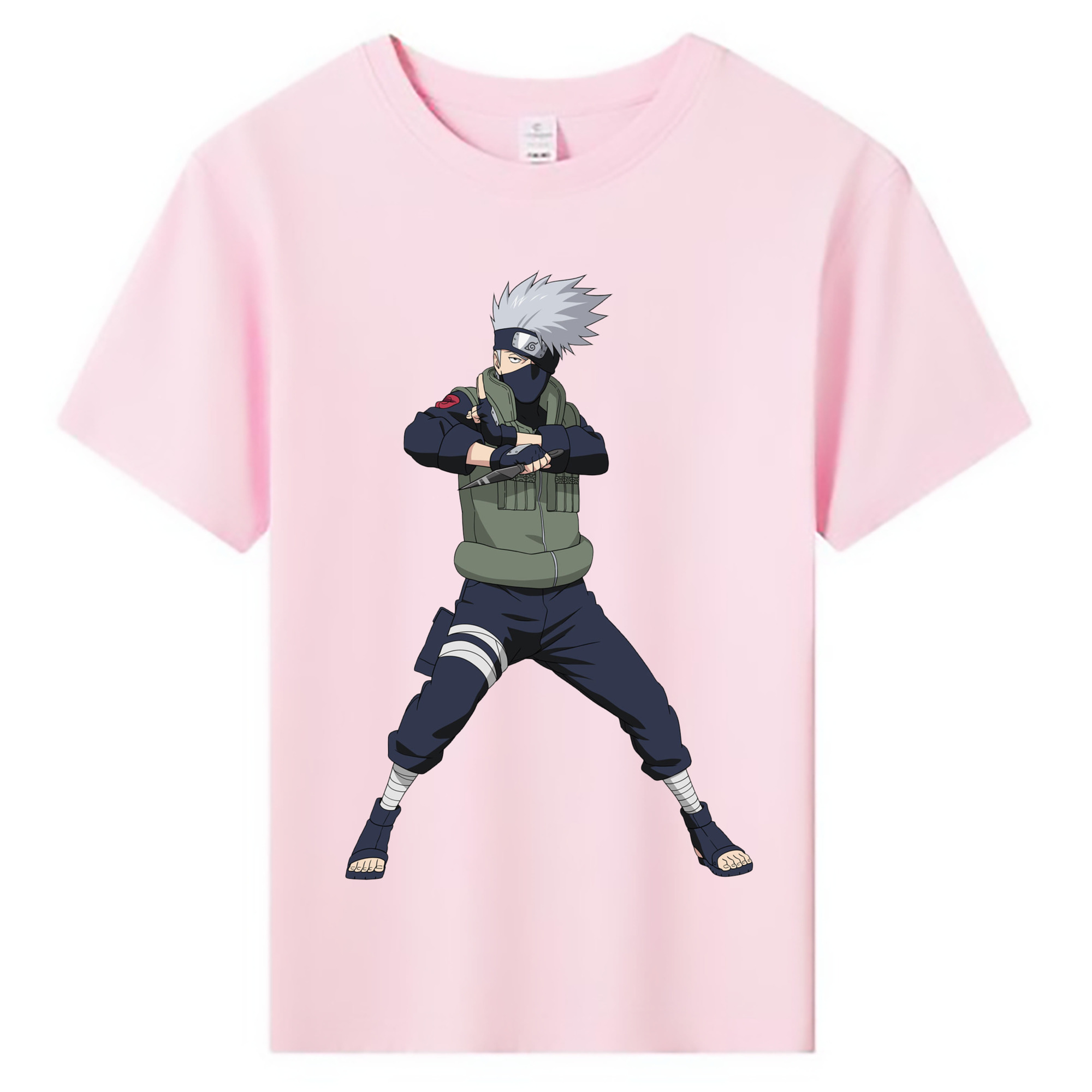 （画像用） NARUTO -ナルト- はたけ カカシ Hatake Kakashi 綿100％キッズTシャツ（フロントプリント）