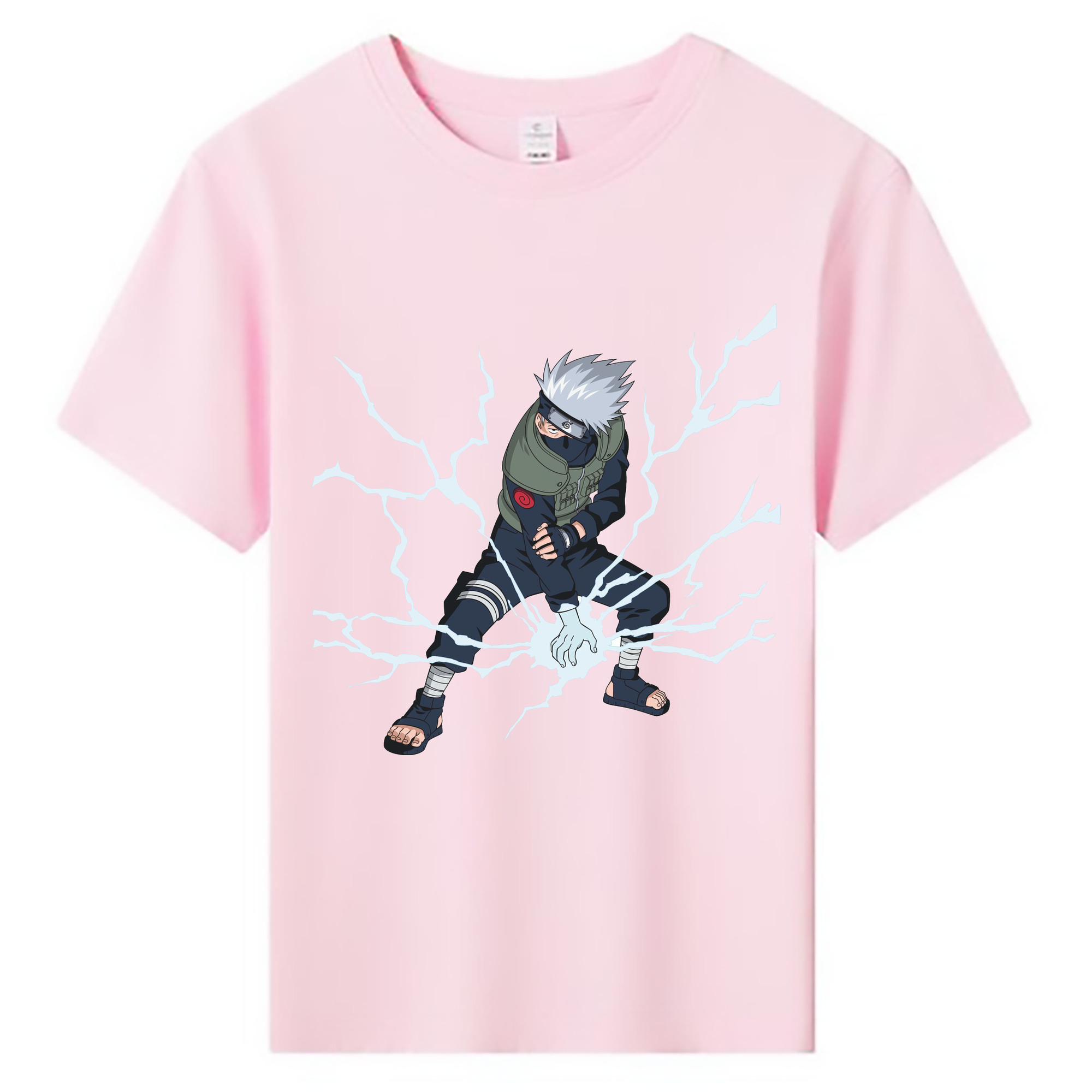 （画像用） NARUTO -ナルト- はたけ カカシ Hatake Kakashi 綿100％キッズTシャツ（フロントプリント）