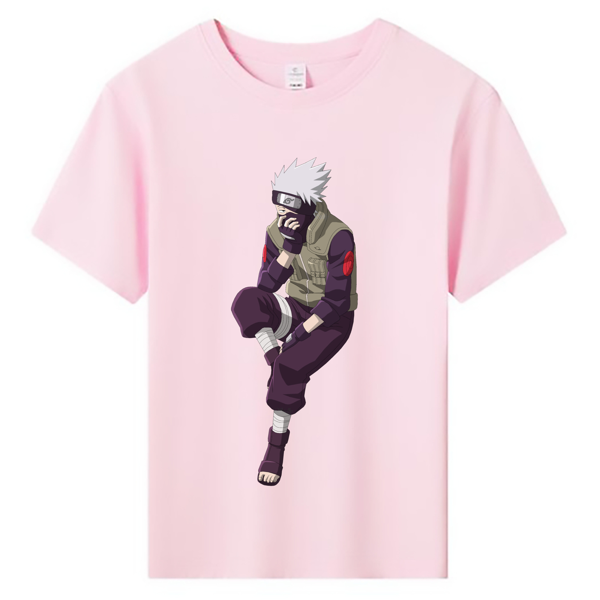 （画像用） NARUTO -ナルト- はたけ カカシ Hatake Kakashi 綿100％キッズTシャツ（フロントプリント）
