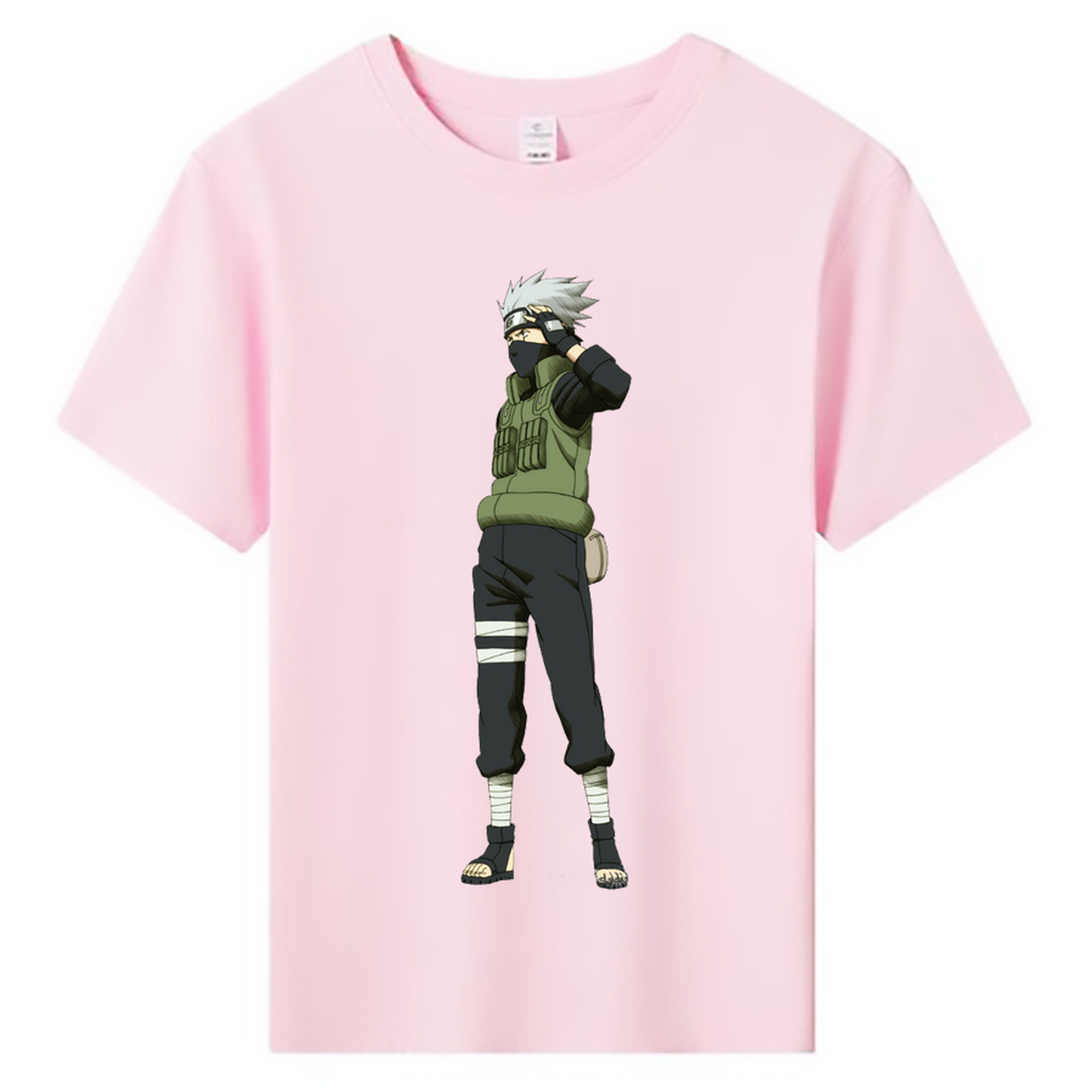 （画像用） NARUTO -ナルト- はたけ カカシ Hatake Kakashi 綿100％キッズTシャツ（フロントプリント）