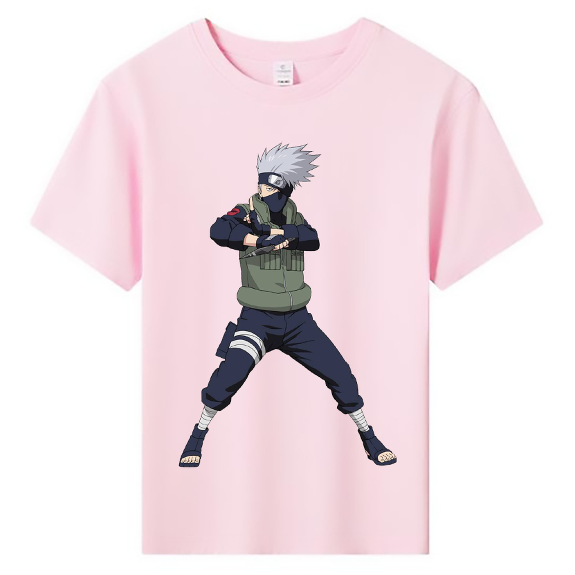 （画像用） NARUTO -ナルト- はたけ カカシ Hatake Kakashi 綿100％キッズTシャツ（フロントプリント）