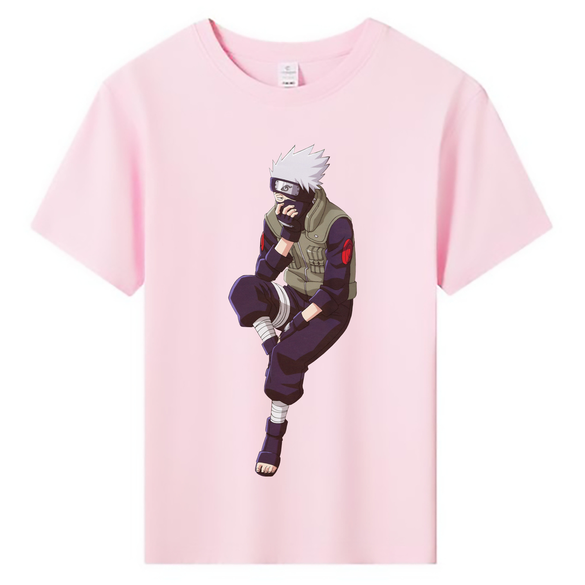 （画像用） NARUTO -ナルト- はたけ カカシ Hatake Kakashi 綿100％キッズTシャツ（フロントプリント）