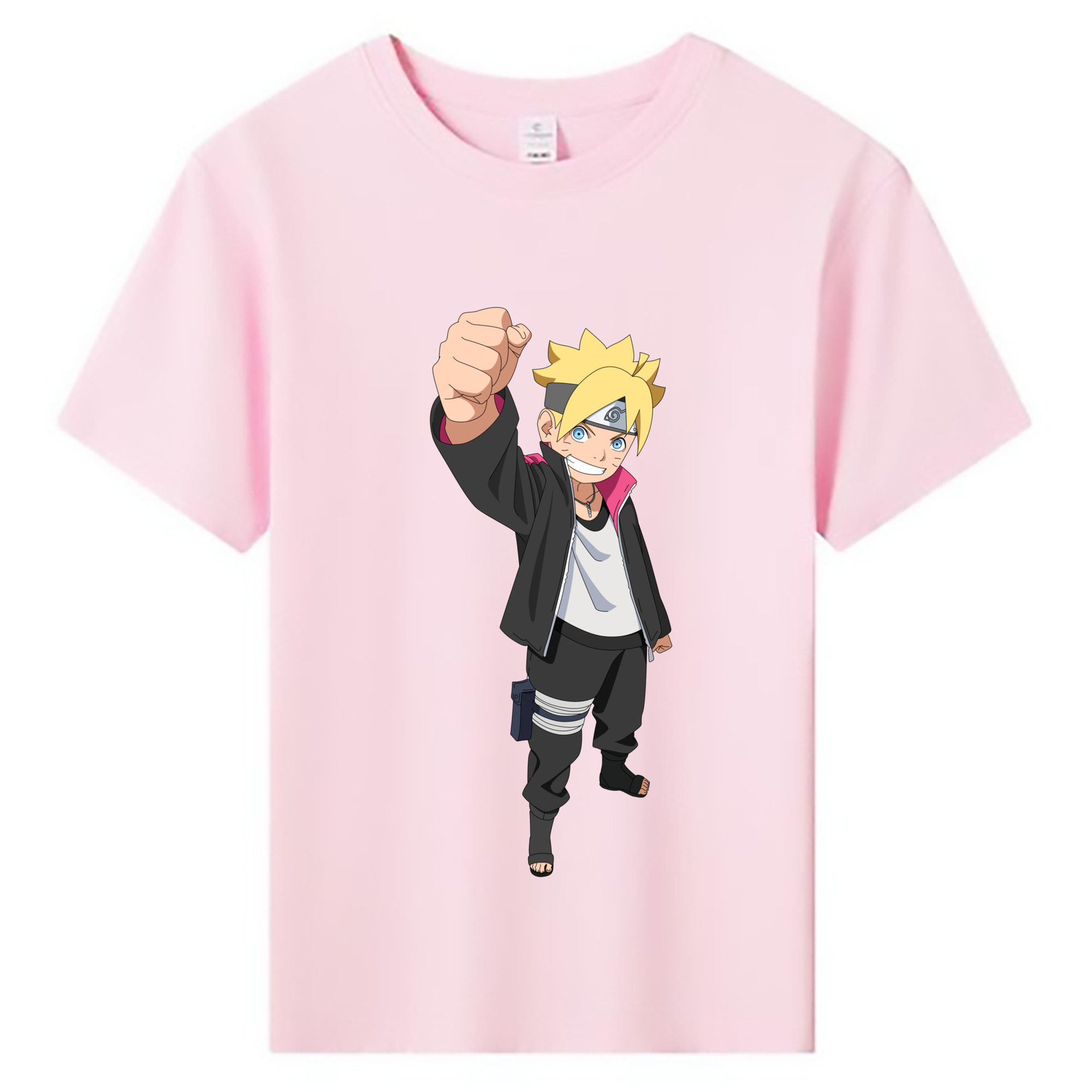 （画像用） NARUTO -ナルト- うずまき ボルト Uzumaki Boruto 綿100％キッズTシャツ（フロントプリント）