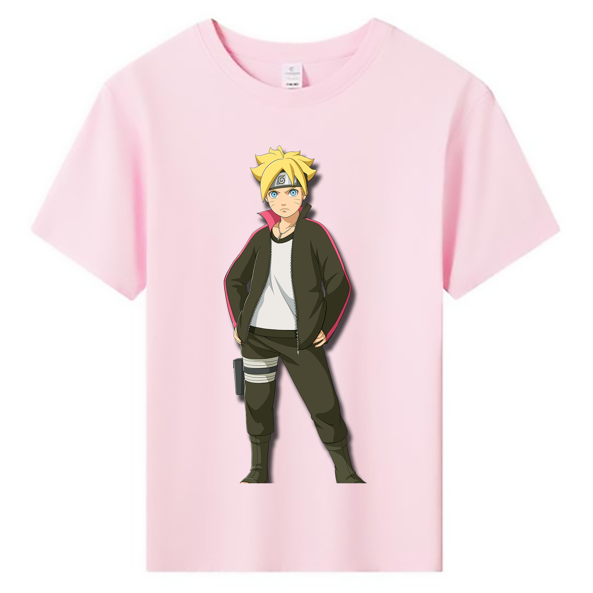 （画像用） NARUTO -ナルト- うずまき ボルト Uzumaki Boruto 綿100％キッズTシャツ（フロントプリント）