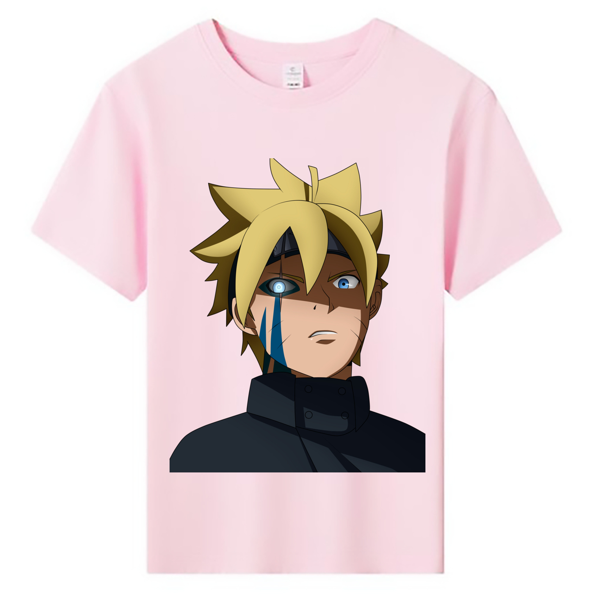 （画像用） NARUTO -ナルト- うずまき ボルト Uzumaki Boruto 綿100％キッズTシャツ（フロントプリント）