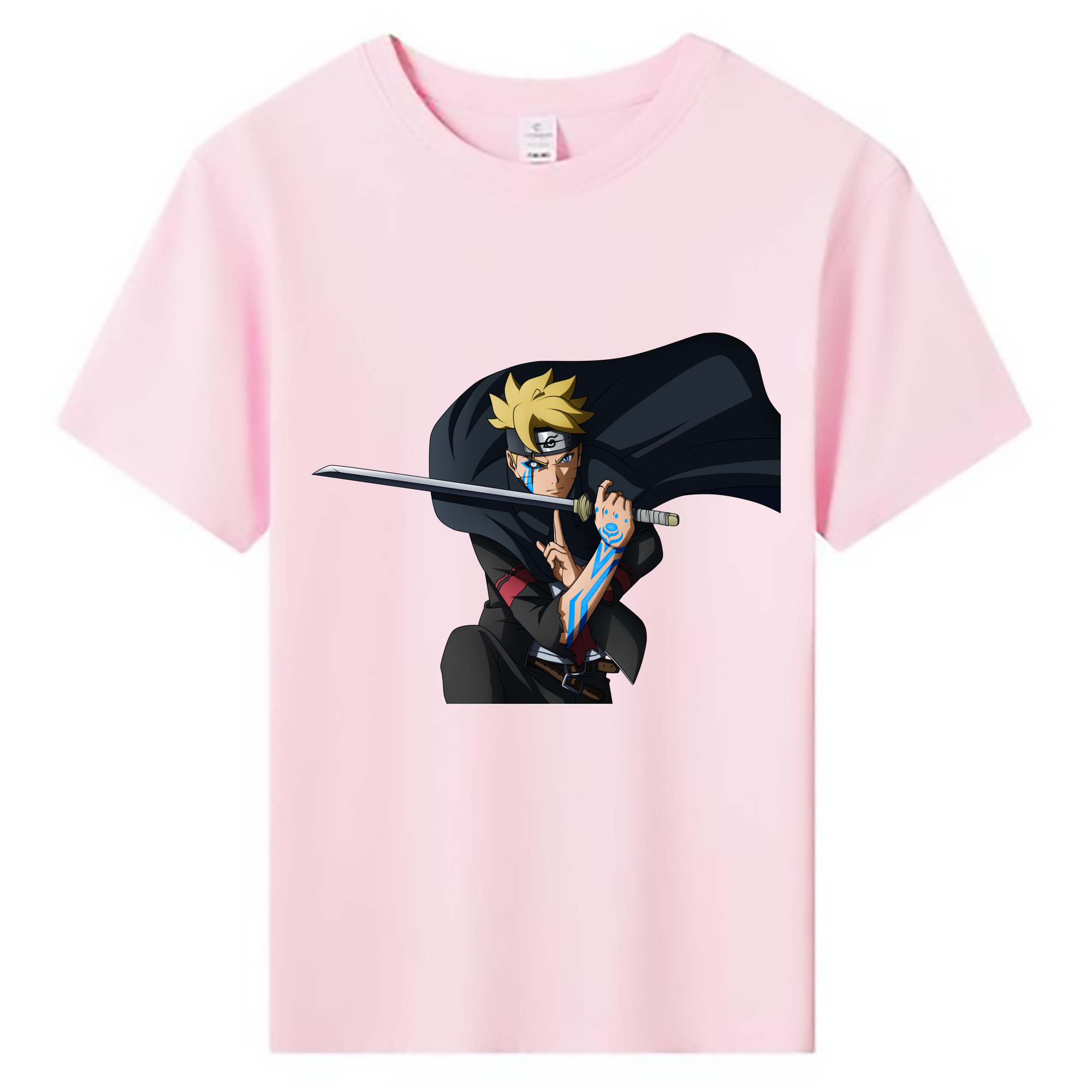 （画像用） NARUTO -ナルト- うずまき ボルト Uzumaki Boruto 綿100％キッズTシャツ（フロントプリント）