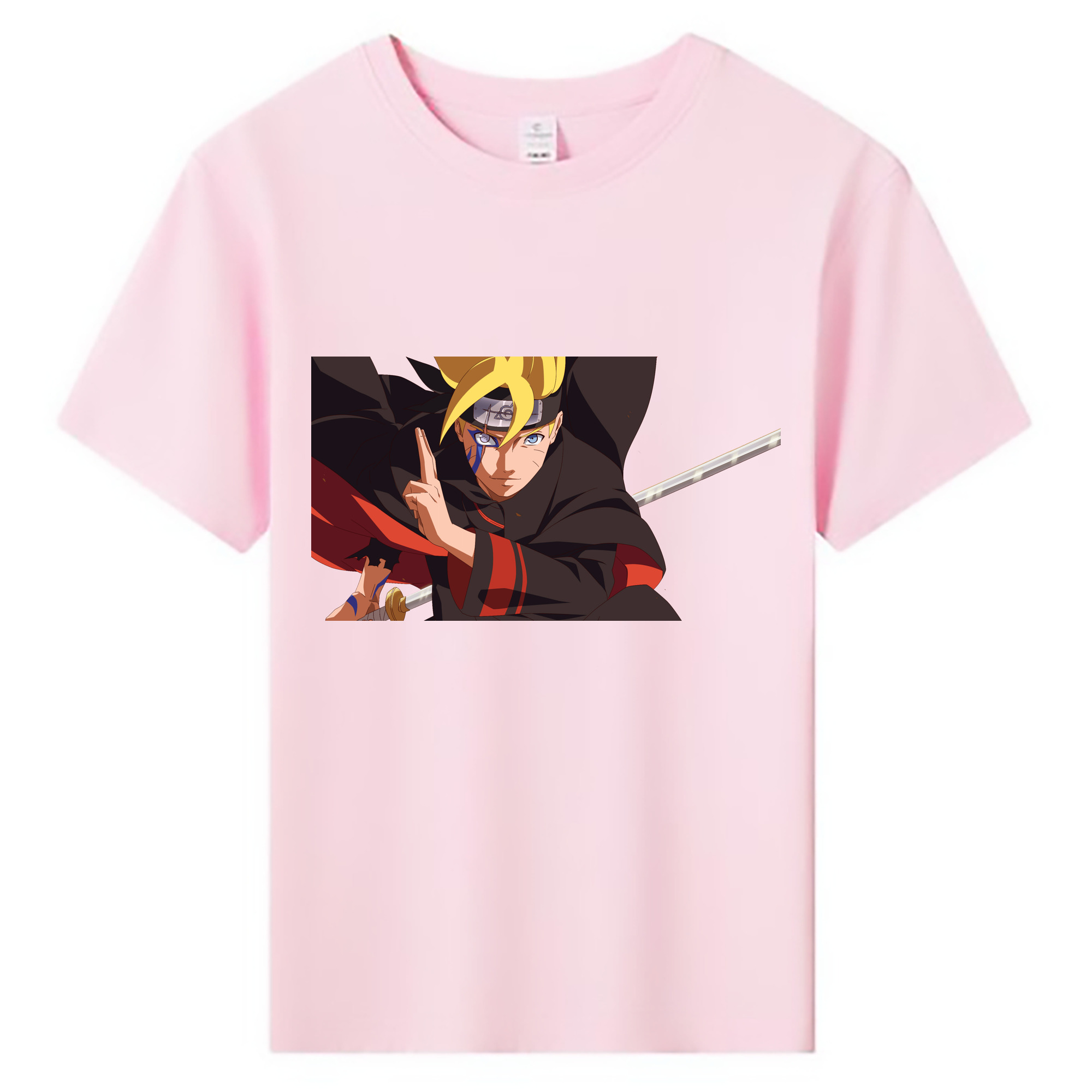 （画像用） NARUTO -ナルト- うずまき ボルト Uzumaki Boruto 綿100％キッズTシャツ（フロントプリント）