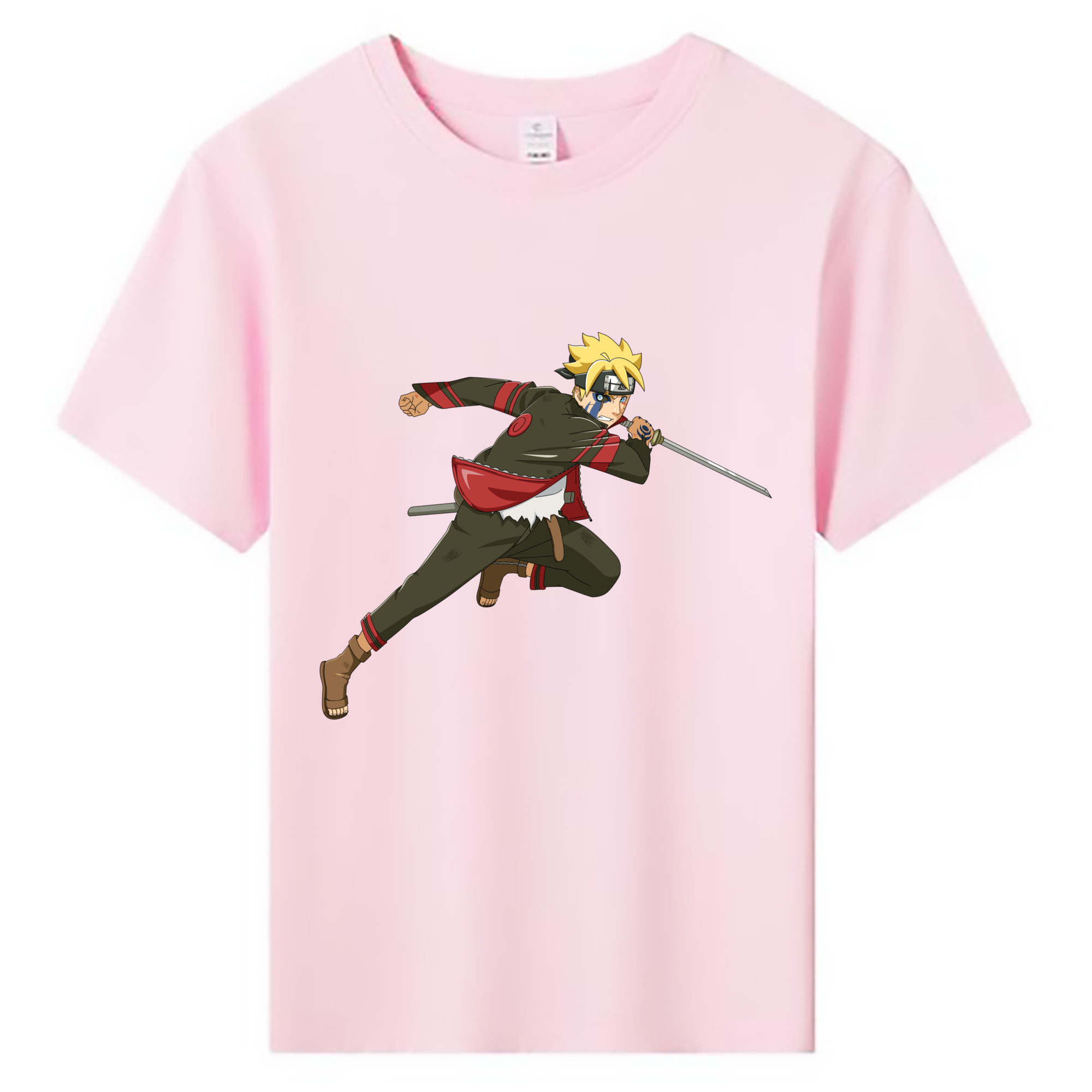 （画像用） NARUTO -ナルト- うずまき ボルト Uzumaki Boruto 綿100％キッズTシャツ（フロントプリント）