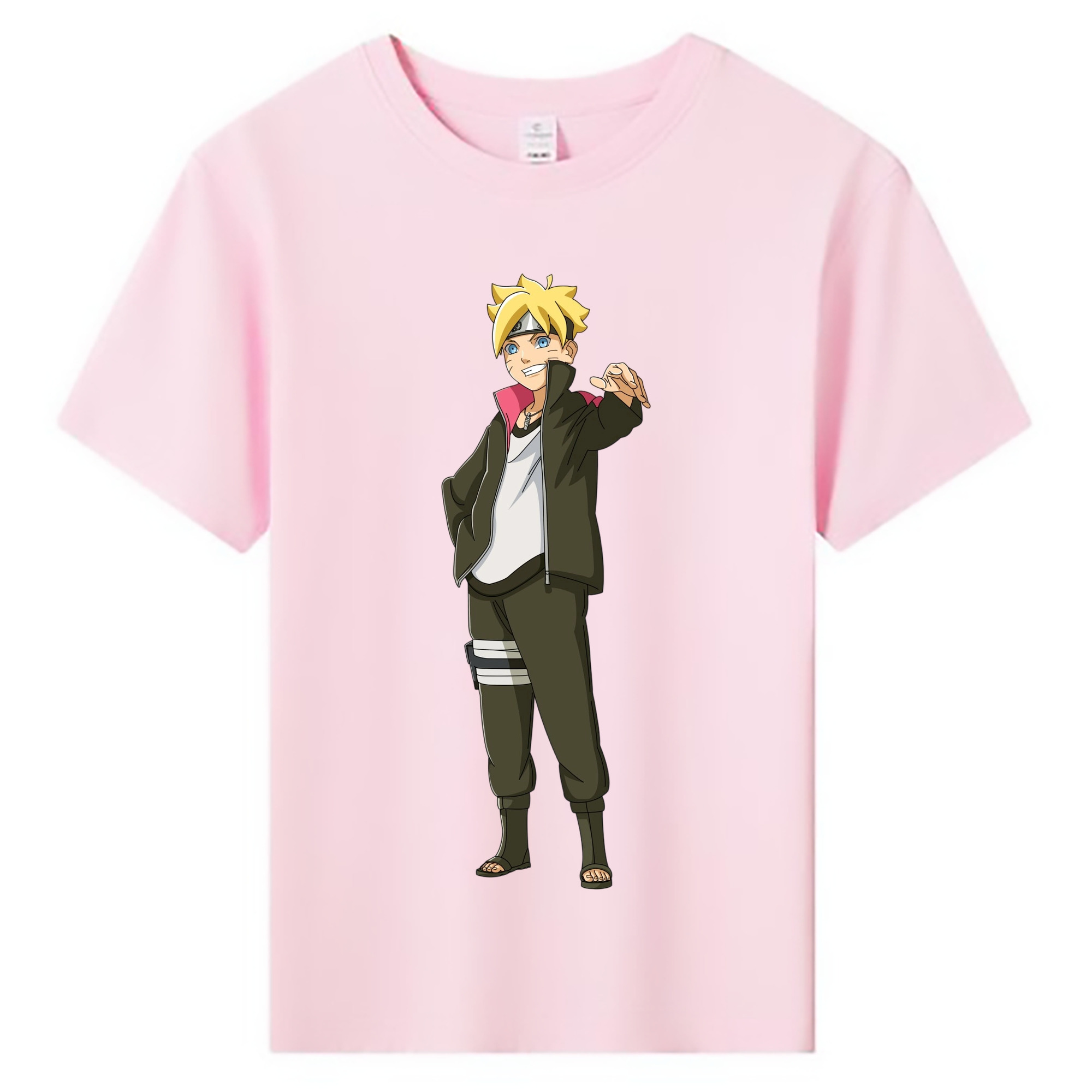 （画像用） NARUTO -ナルト- うずまき ボルト Uzumaki Boruto 綿100％キッズTシャツ（フロントプリント）