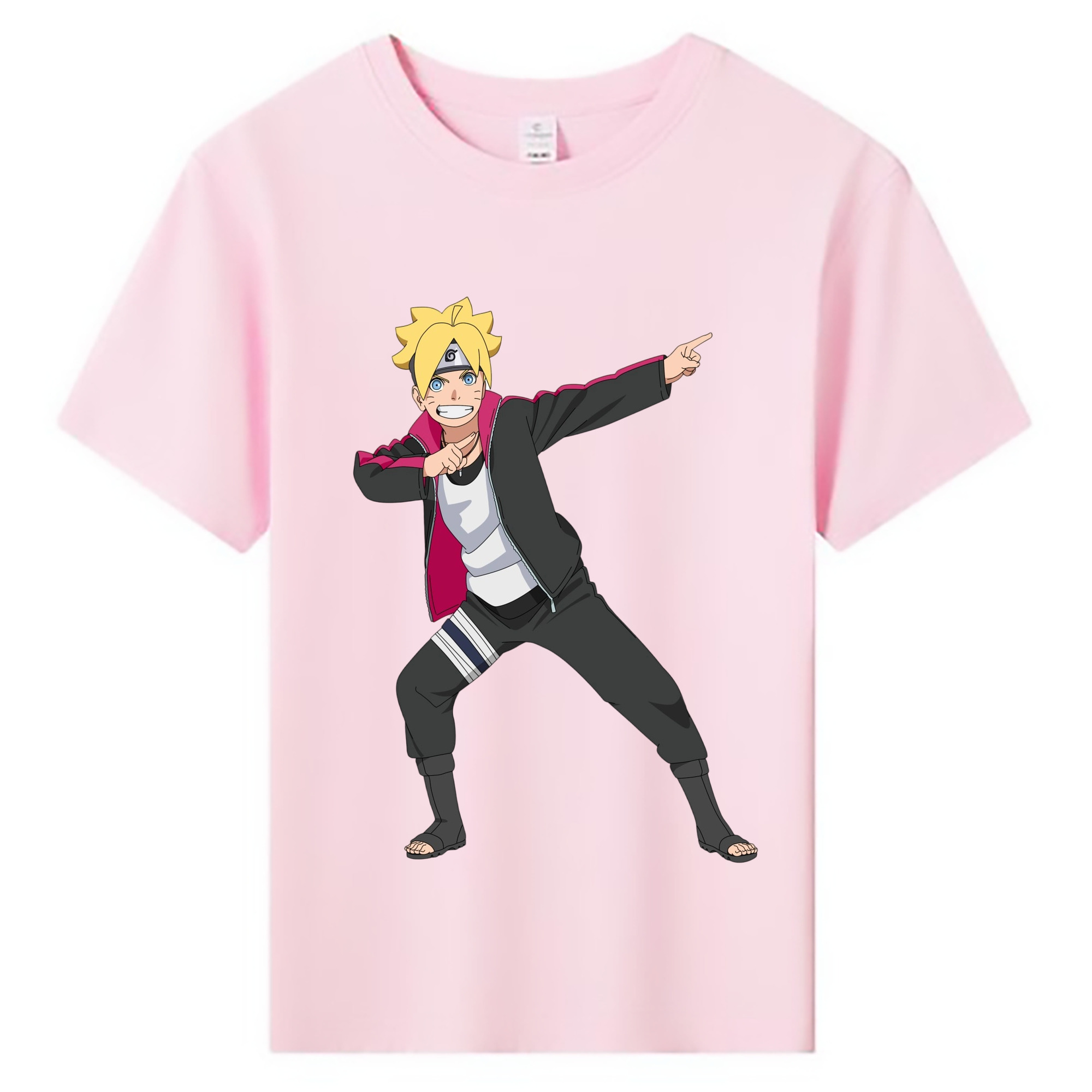 （画像用） NARUTO -ナルト- うずまき ボルト Uzumaki Boruto 綿100％キッズTシャツ（フロントプリント）