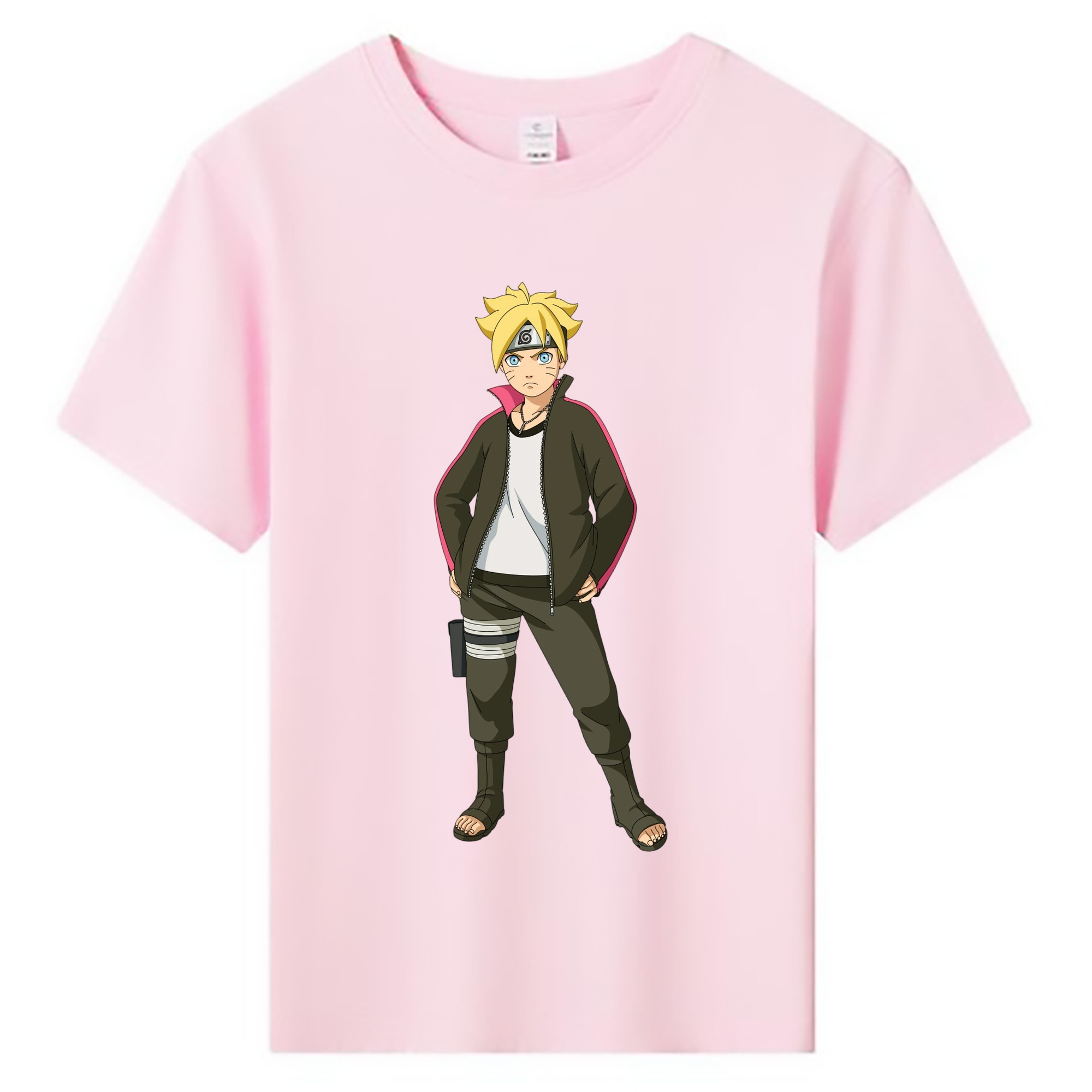 （画像用） NARUTO -ナルト- うずまき ボルト Uzumaki Boruto 綿100％キッズTシャツ（フロントプリント）