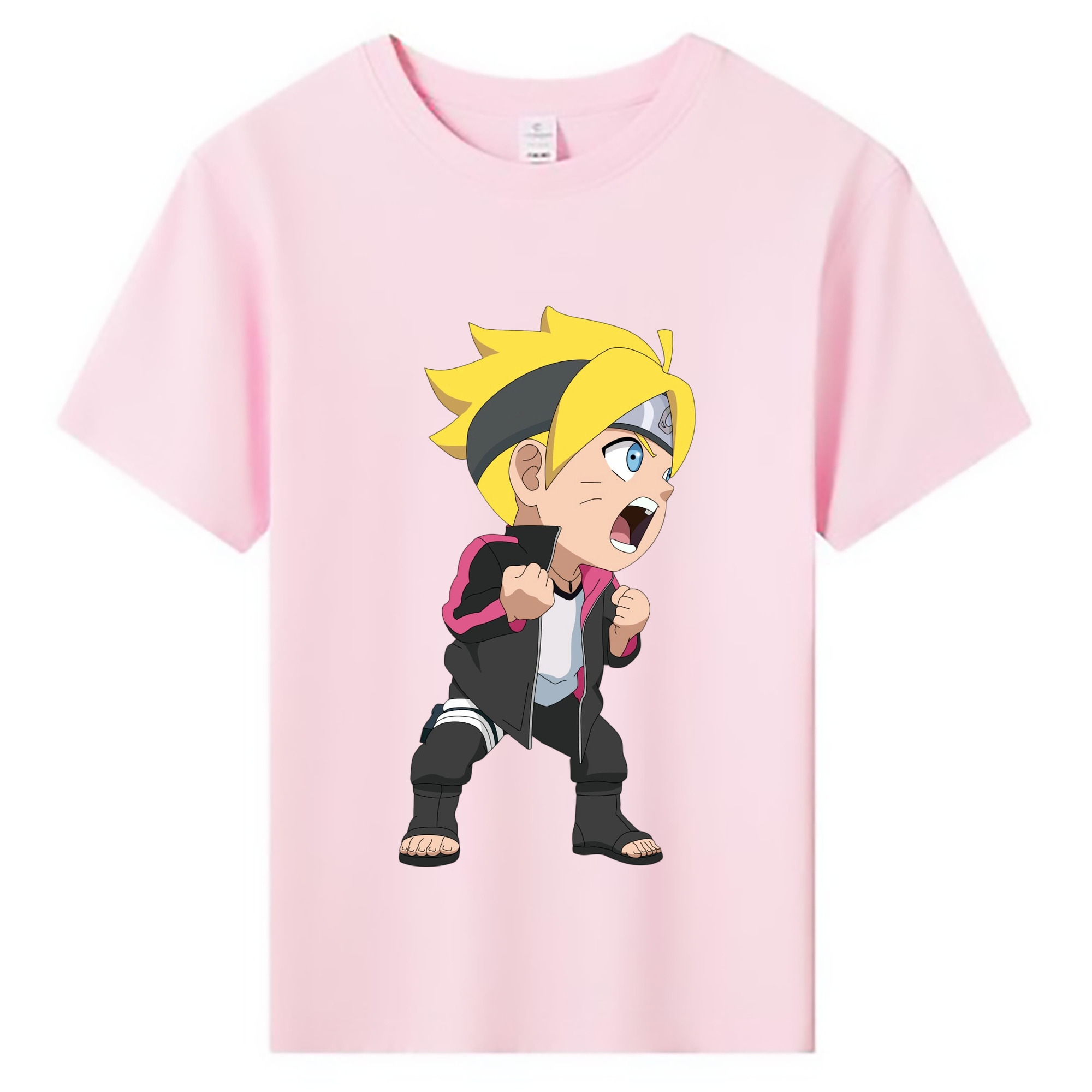 （画像用） NARUTO -ナルト- うずまき ボルト Uzumaki Boruto 綿100％キッズTシャツ（フロントプリント）