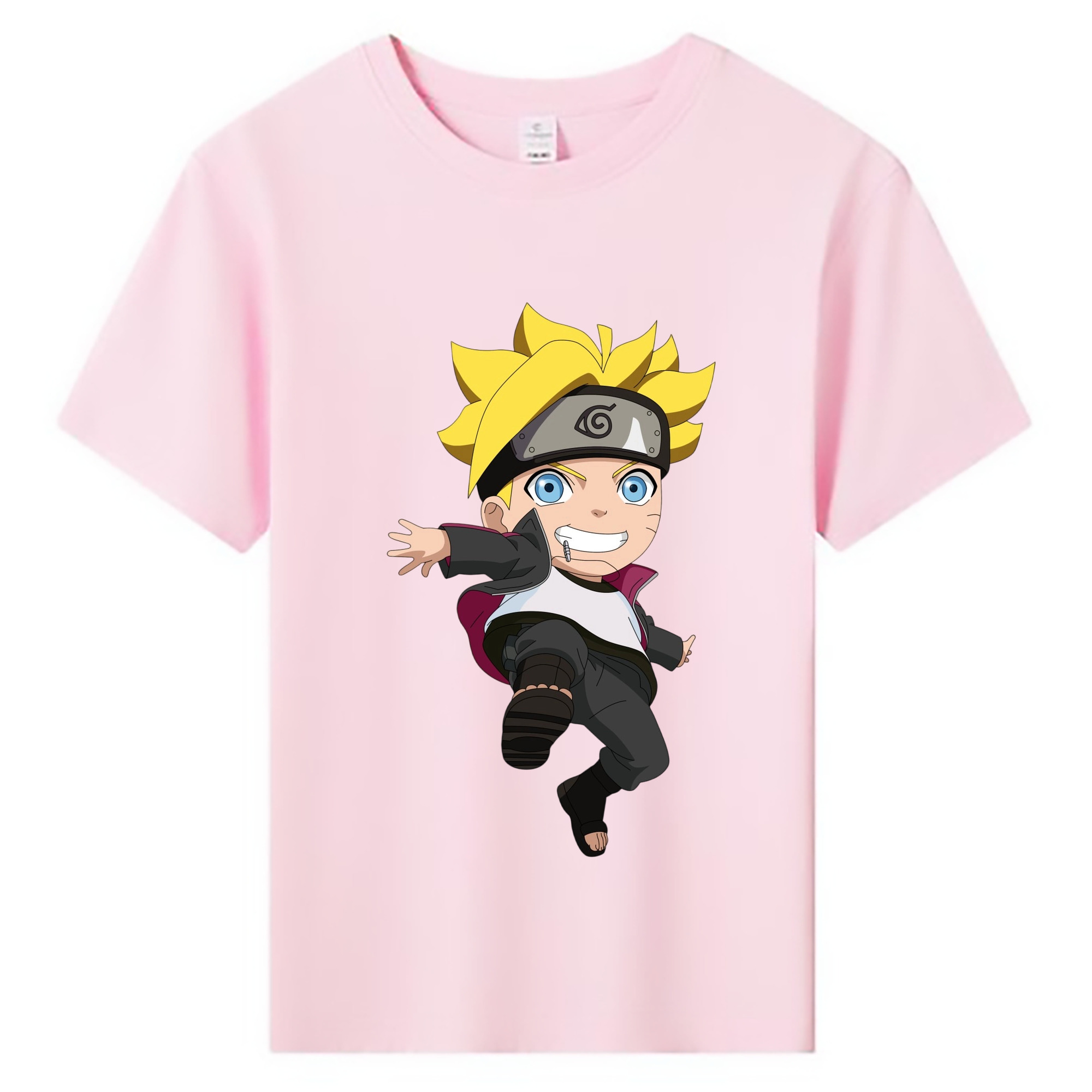 （画像用） NARUTO -ナルト- うずまき ボルト Uzumaki Boruto 綿100％キッズTシャツ（フロントプリント）