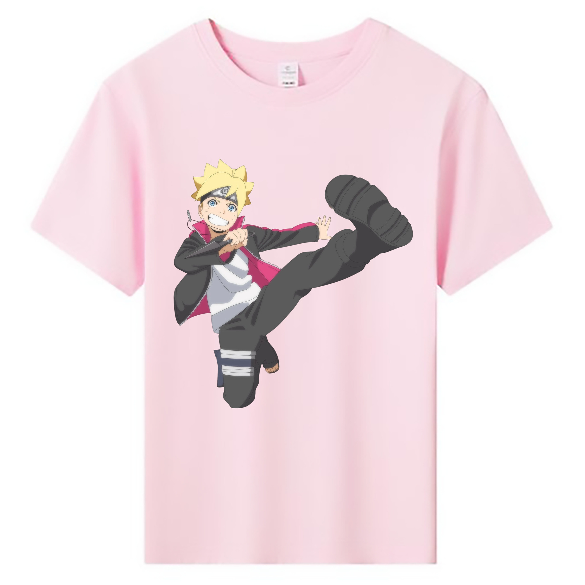 （画像用） NARUTO -ナルト- うずまき ボルト Uzumaki Boruto 綿100％キッズTシャツ（フロントプリント）