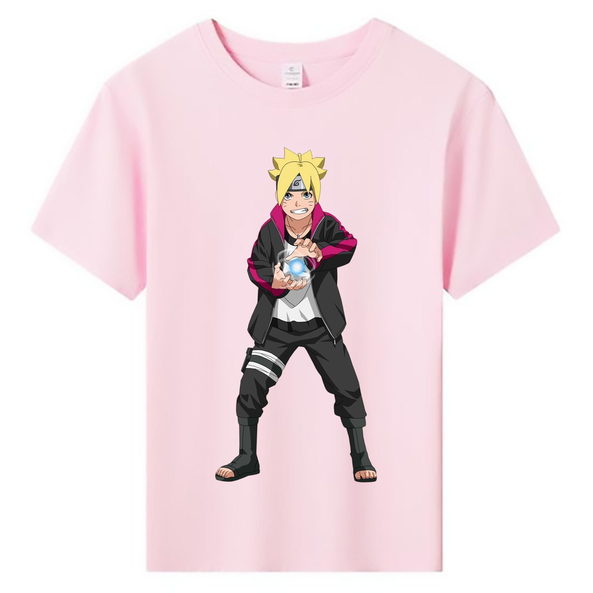 （画像用） NARUTO -ナルト- うずまき ボルト Uzumaki Boruto 綿100％キッズTシャツ（フロントプリント）