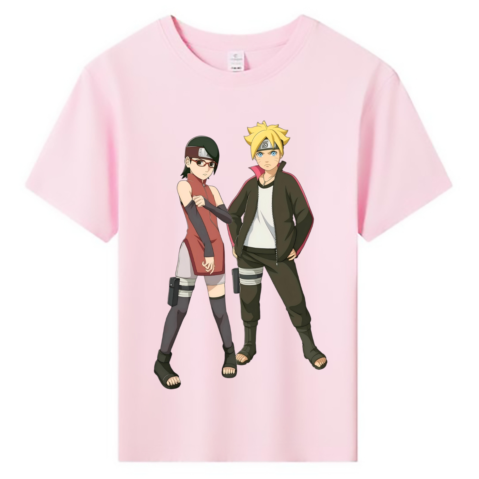 （画像用） NARUTO -ナルト- うずまき ボルト Uzumaki Boruto 綿100％キッズTシャツ（フロントプリント）