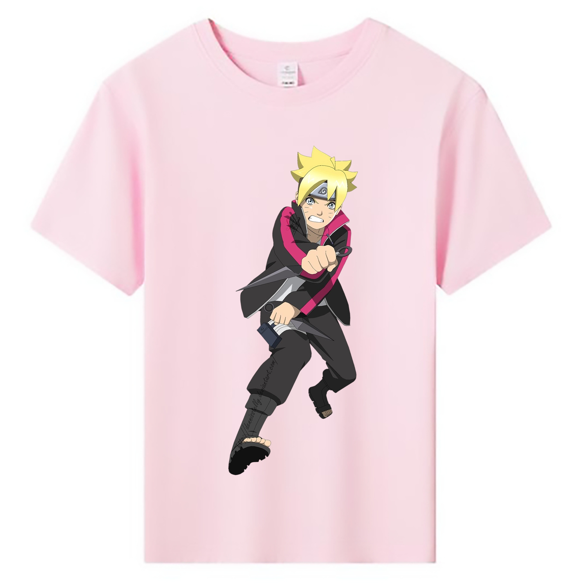 （画像用） NARUTO -ナルト- うずまき ボルト Uzumaki Boruto 綿100％キッズTシャツ（フロントプリント）